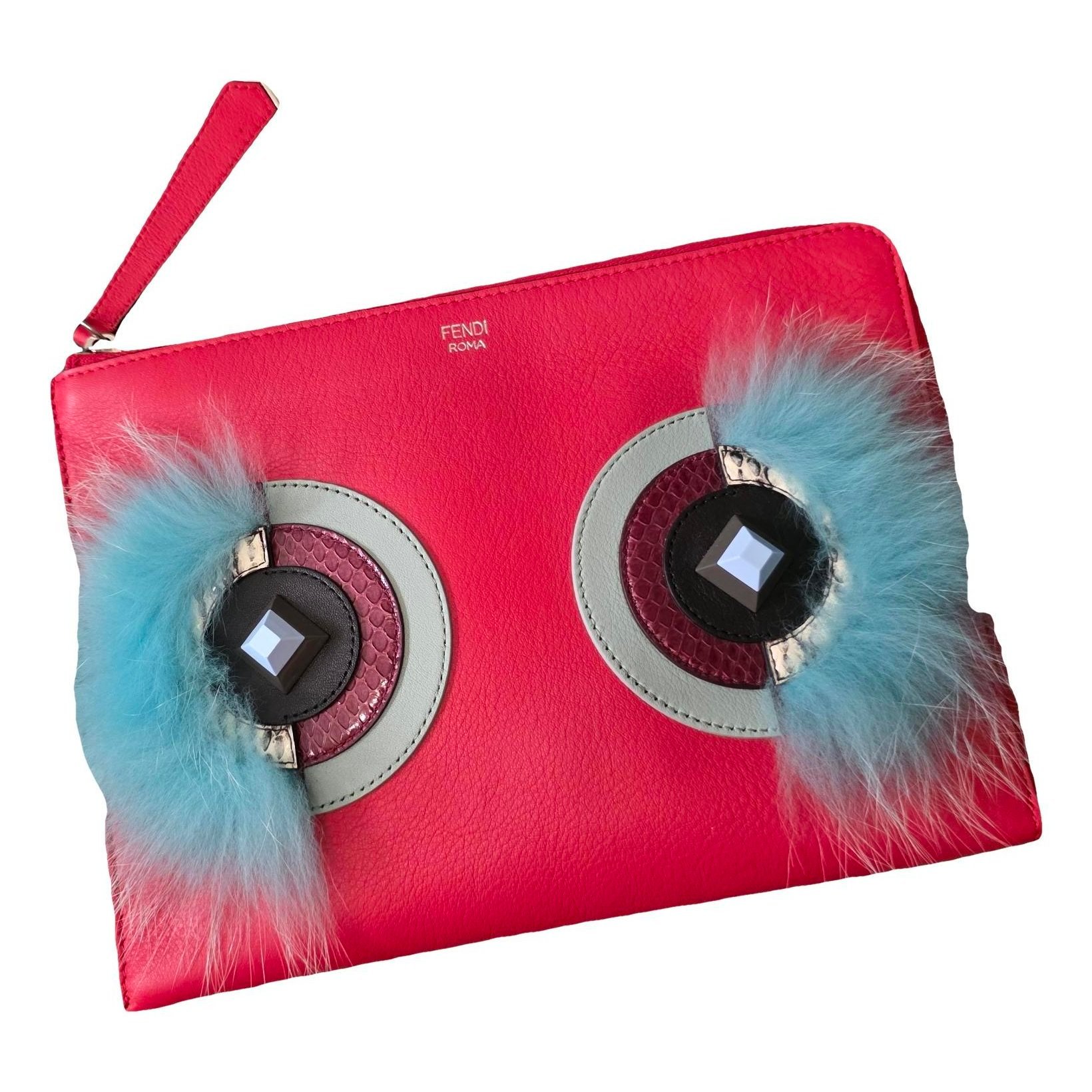 Leather clutch bag