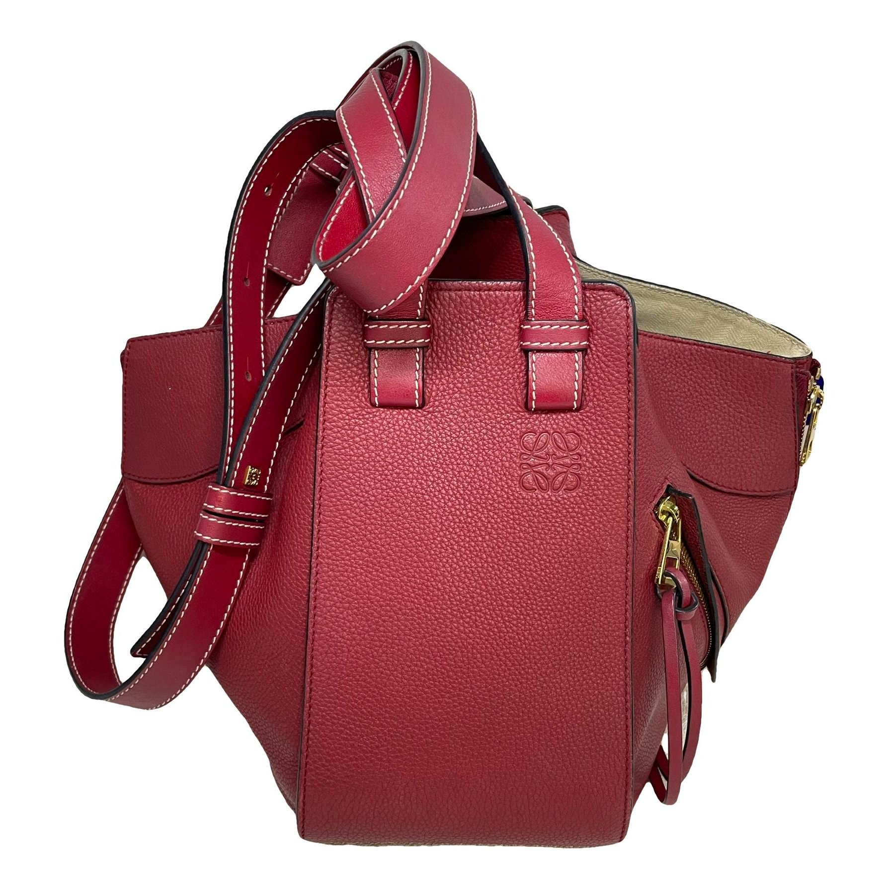 Hammock leather handbag
