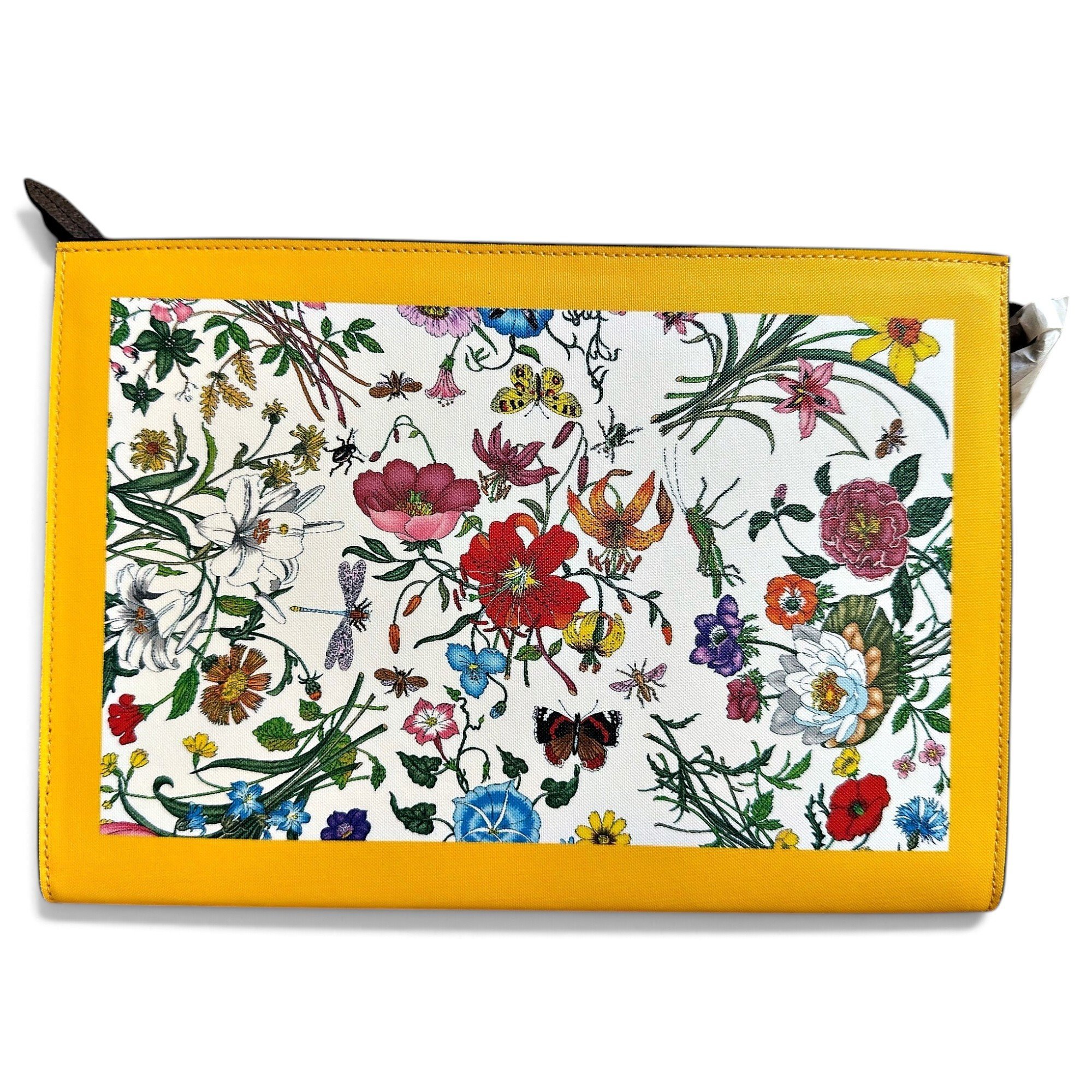 Leather clutch bag