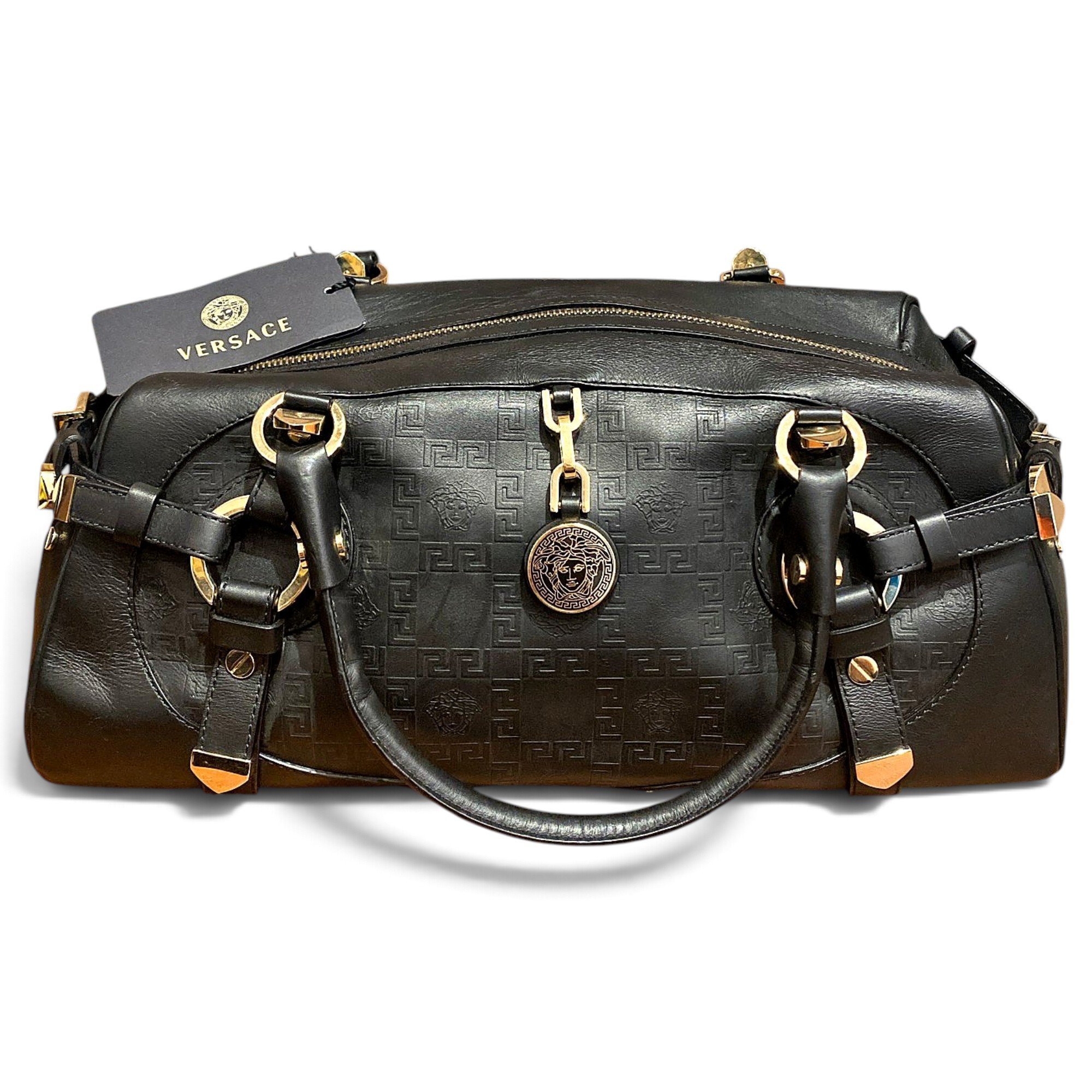 Leather bowling bag