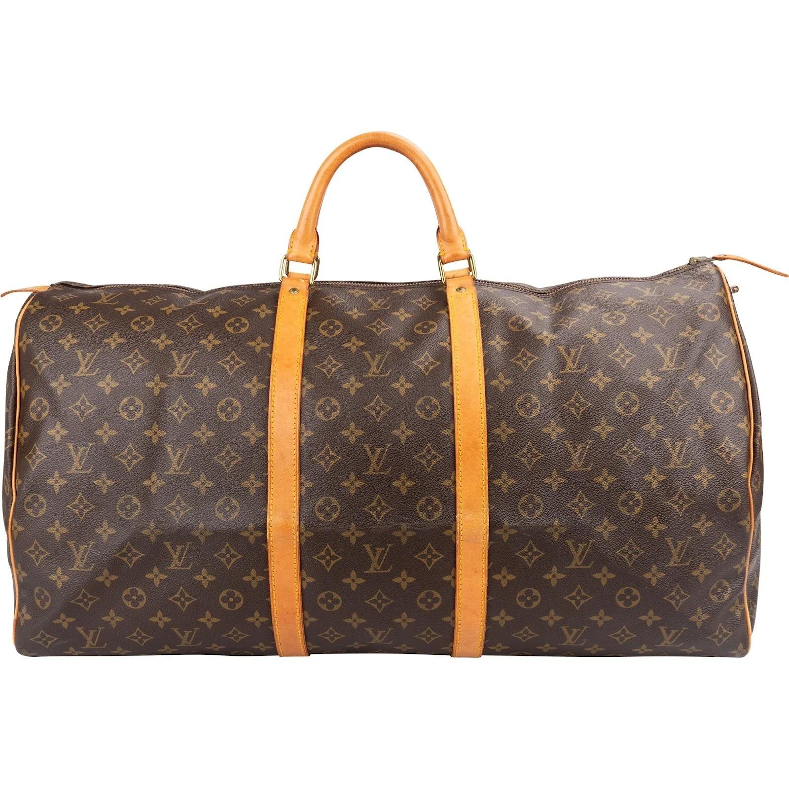 Keepall leather travel bag