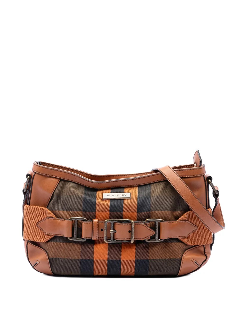 2000-2017 Mega Check Canvas and Leather Belted crossbody bag