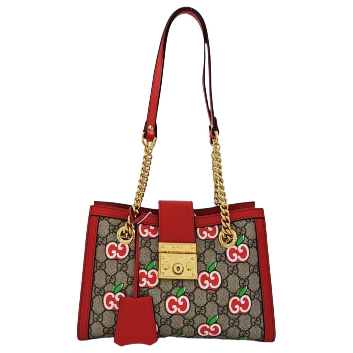 Padlock leather handbag