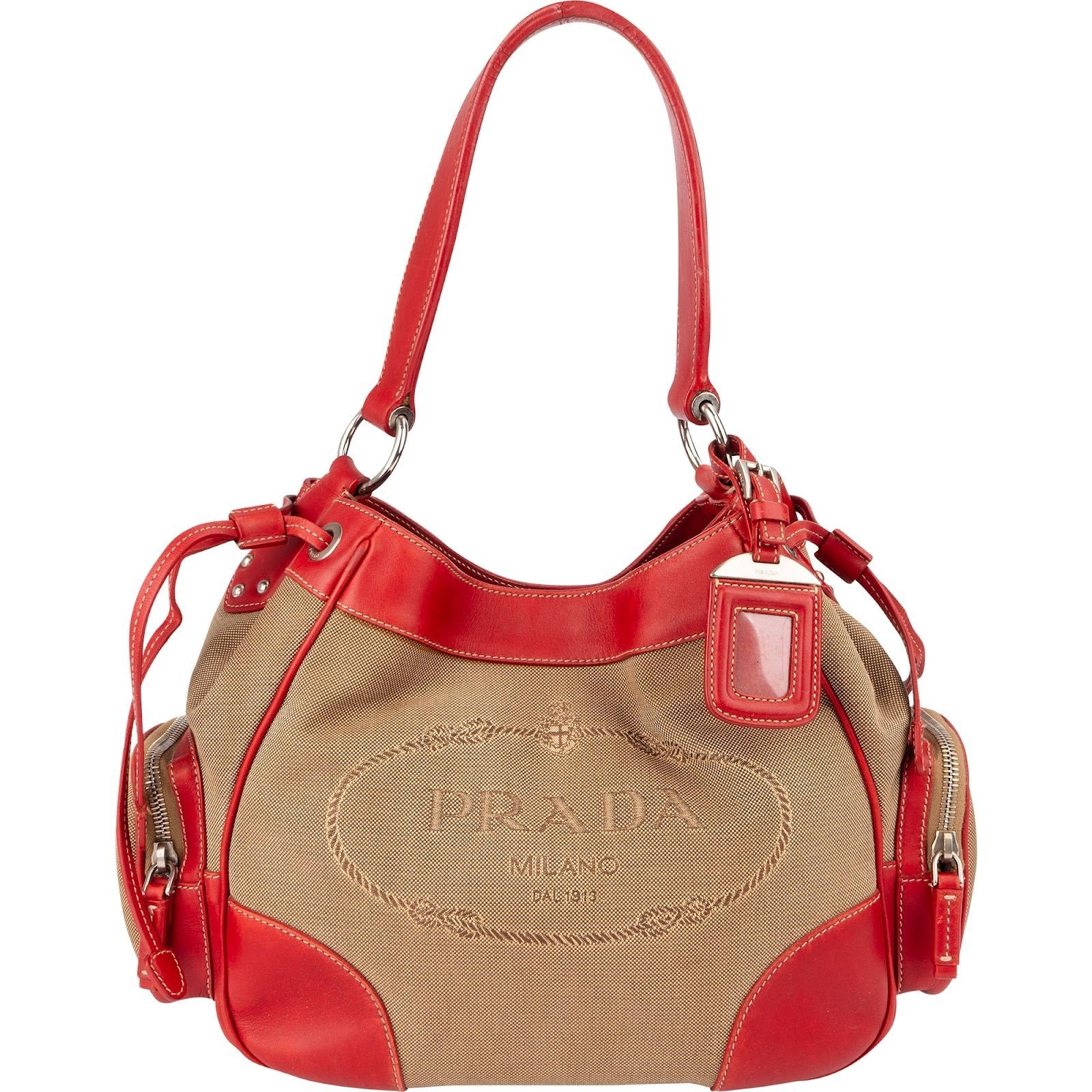 Prada Pocket leather handbag