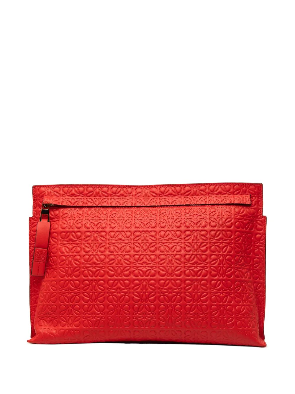 Loewe 2017 Embossed Anagram Leather Repeat T clutch bag