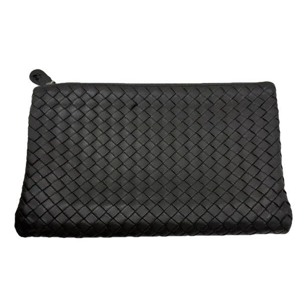 Leather clutch bag