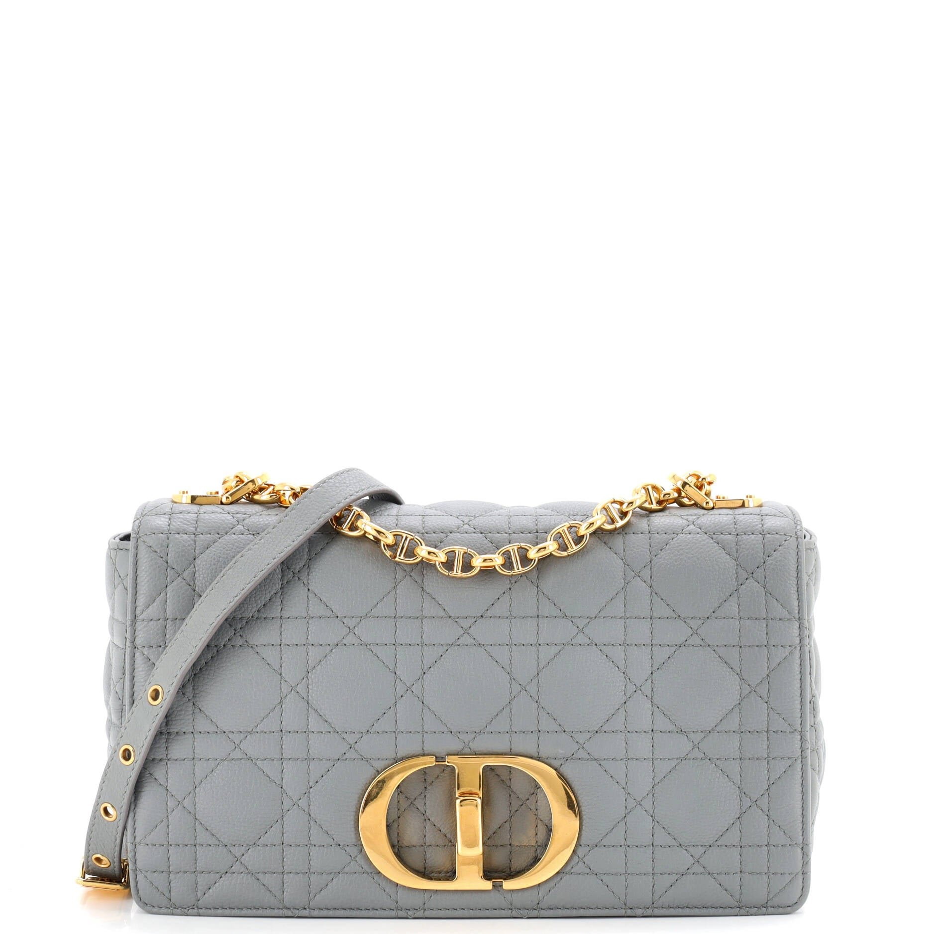 Caro Bag Cannage Quilt Calfskin New Medium