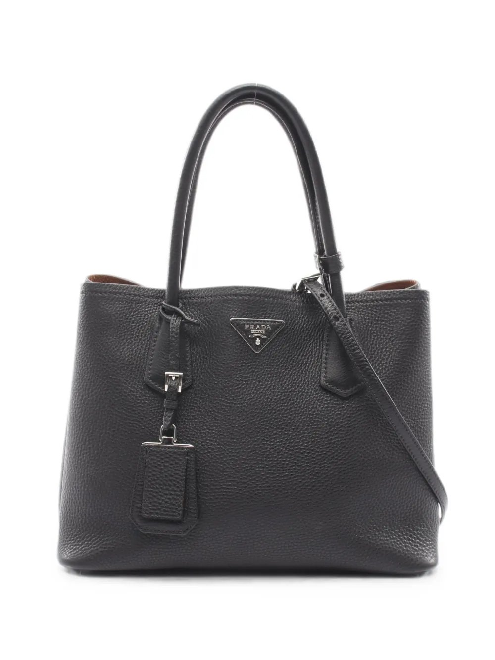 Prada 2000s triangle-logo tote bag