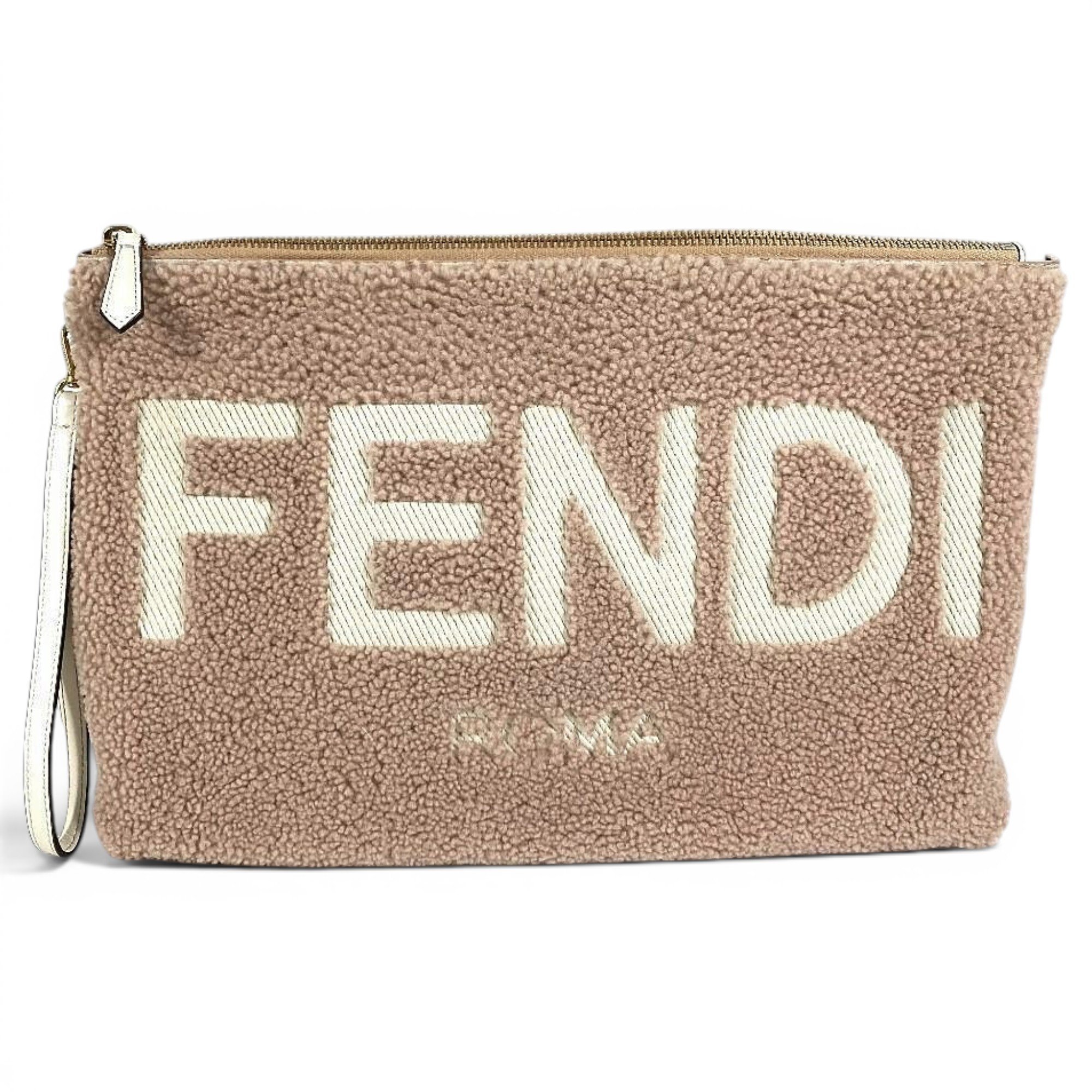 Leather clutch bag