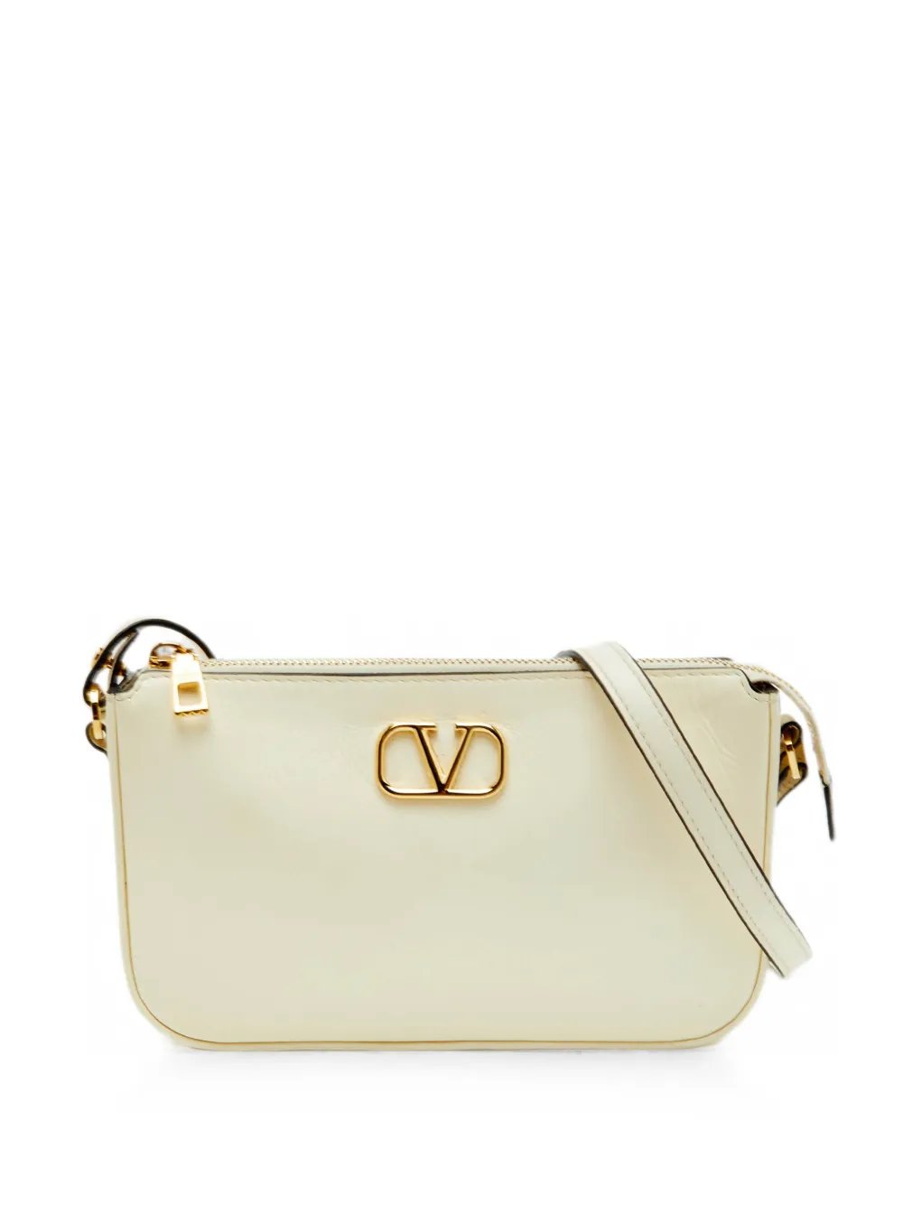 VLogo leather shoulder bag