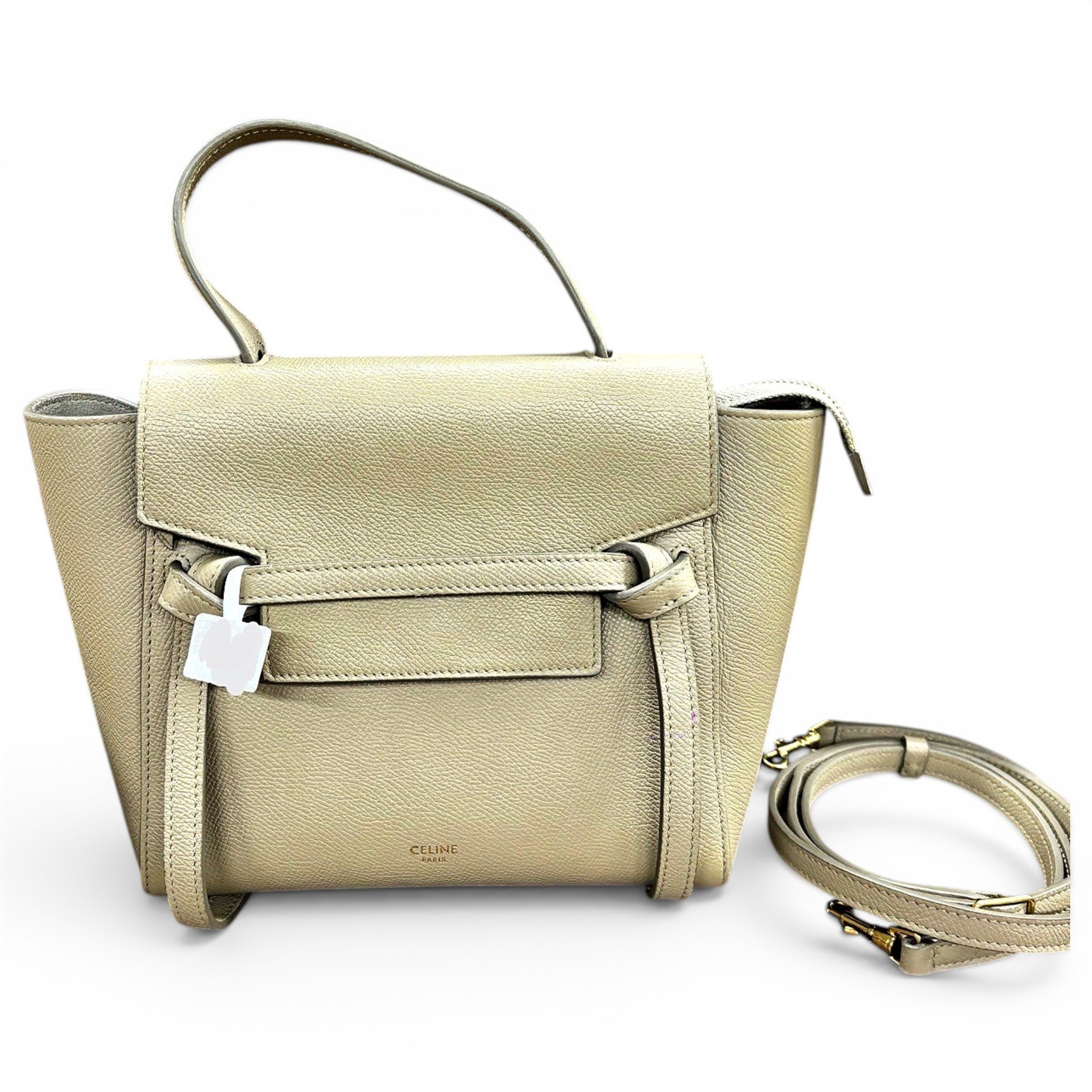 Belt leather handbag