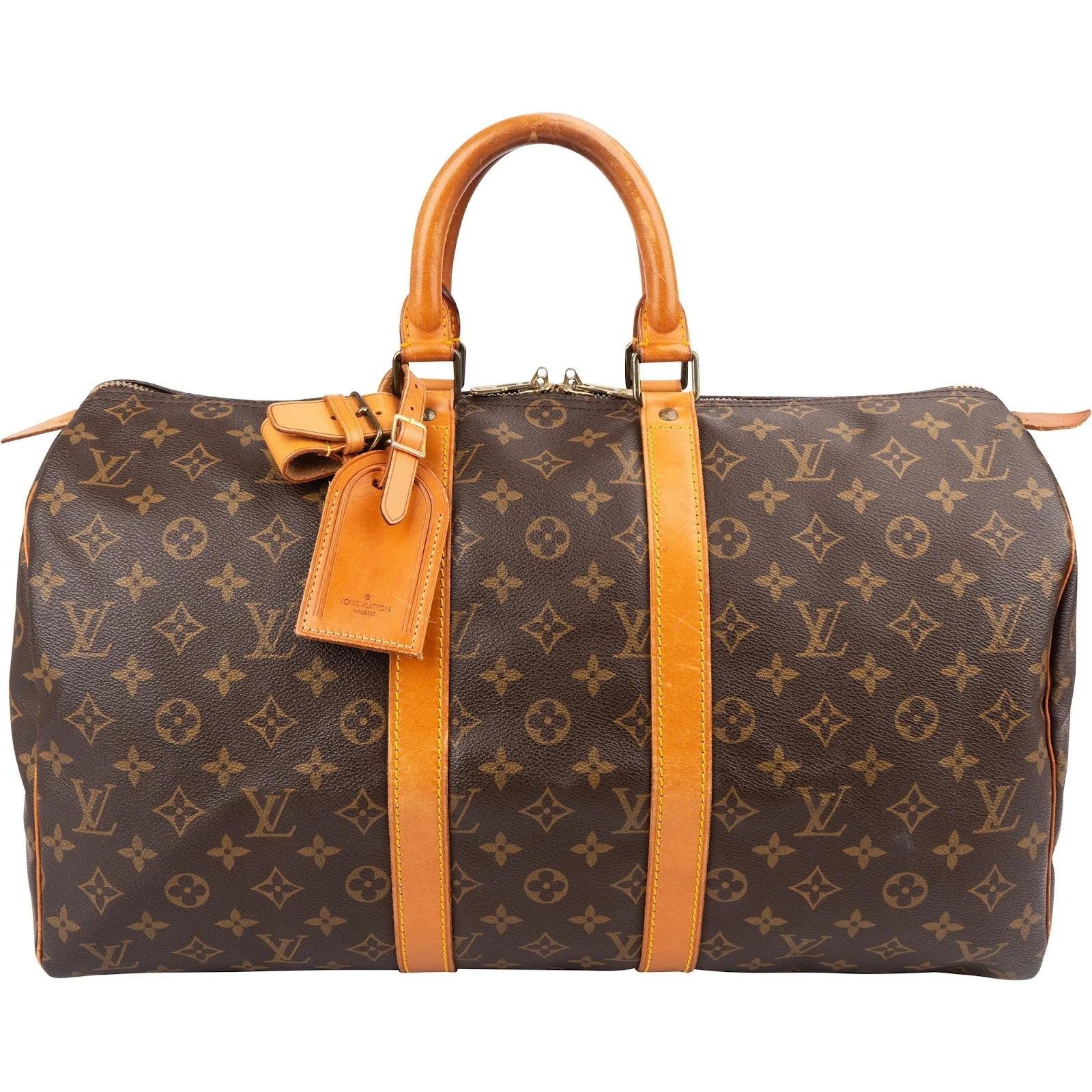 Keepall leather travel bag