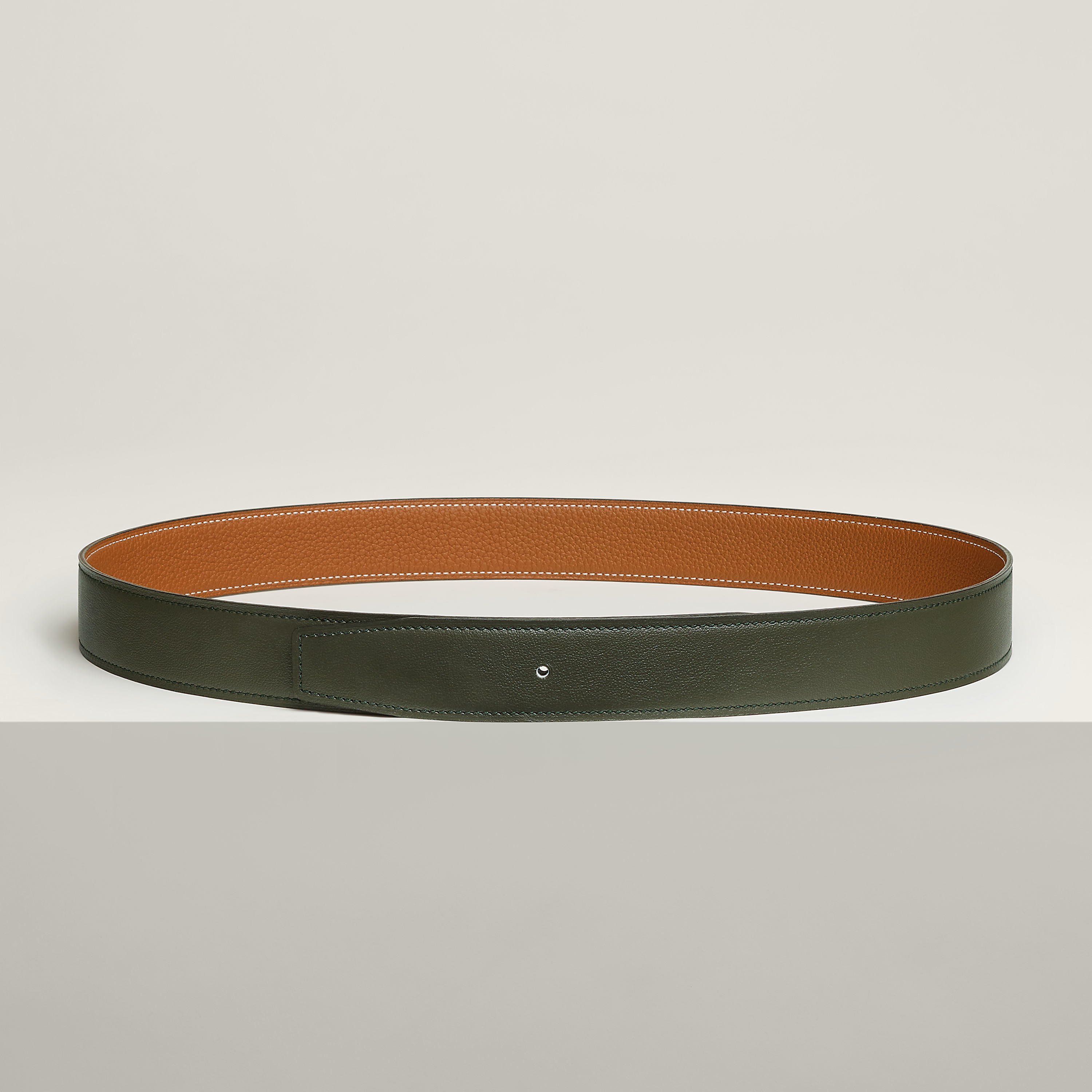 Reversible leather strap 32 mm