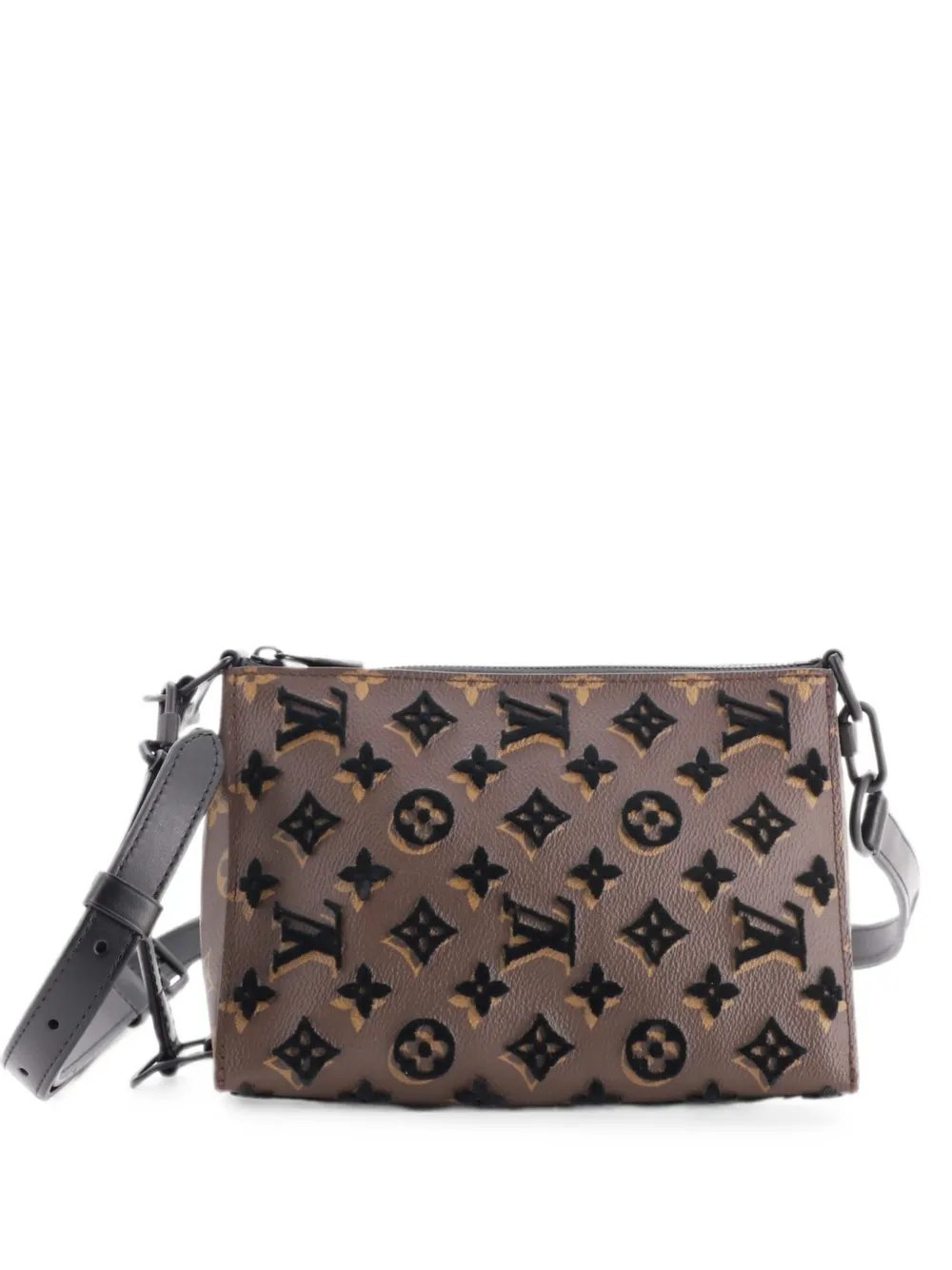 Triangle Messenger Monogram Tuffetage Canvas crossbody bag