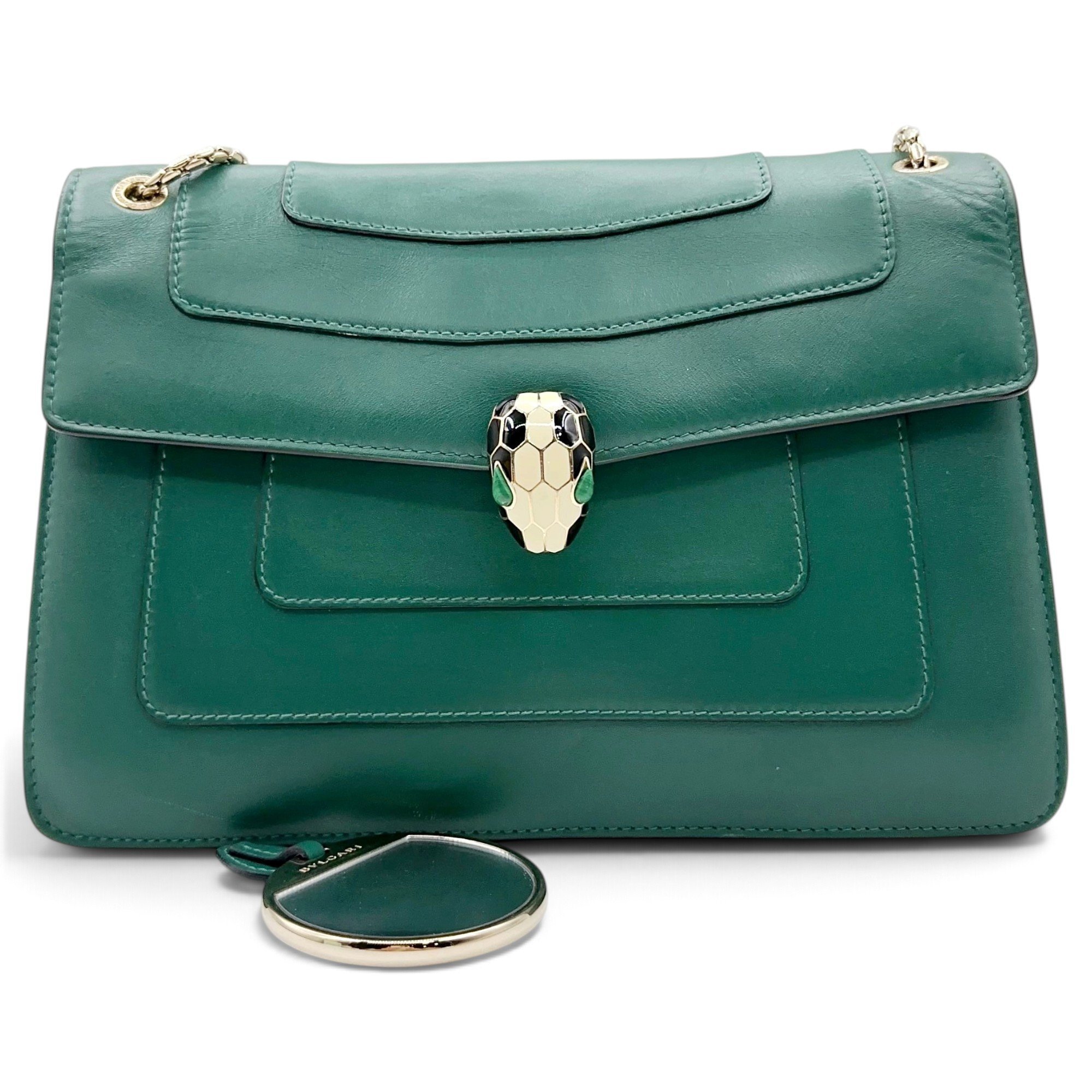 Serpenti leather handbag