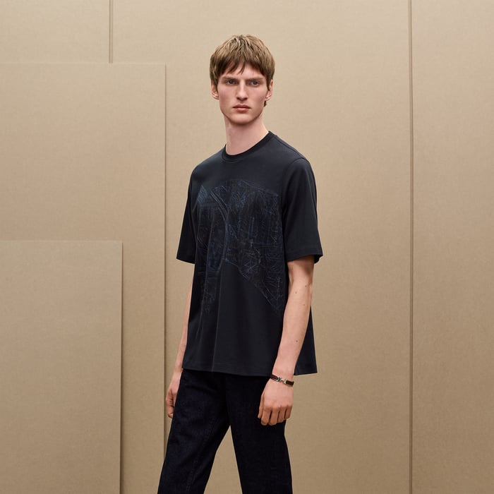 Marine "Quadrige" Embroidered T-shirt