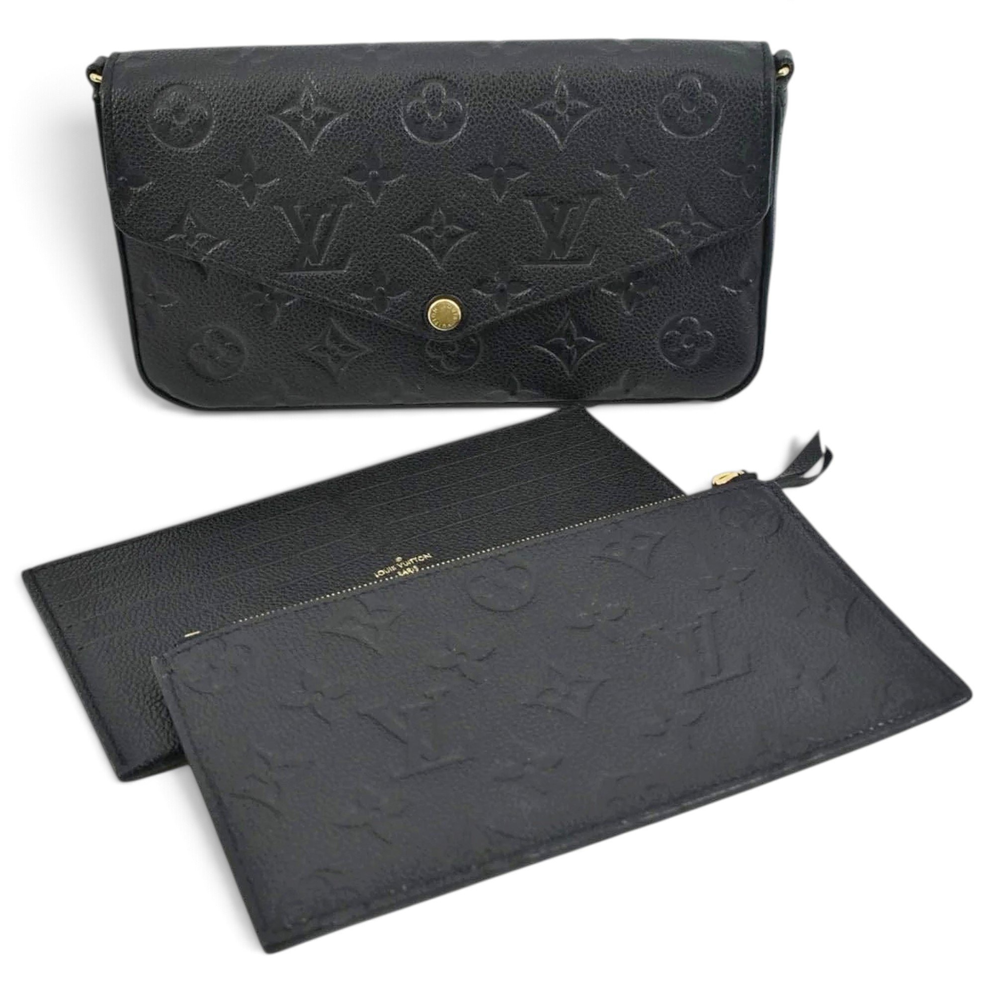 Leather clutch bag