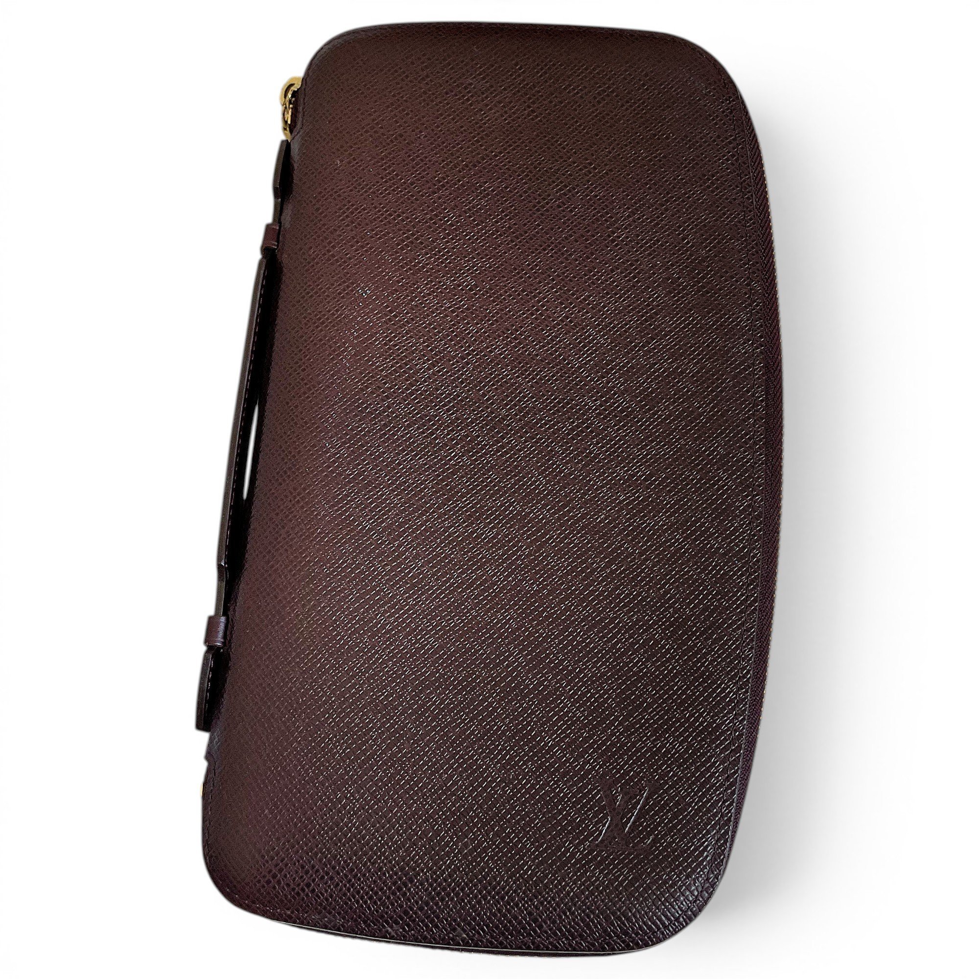Leather clutch bag
