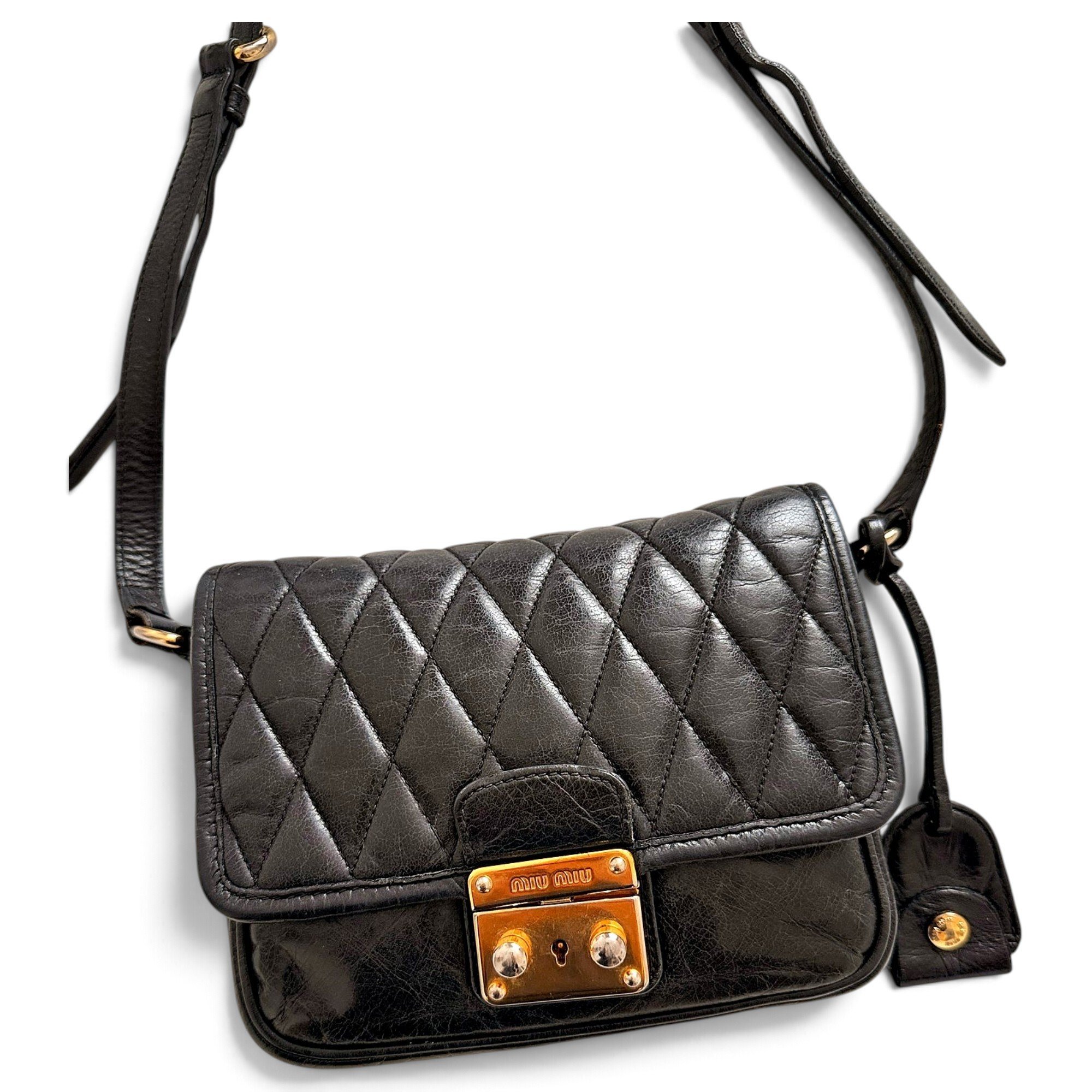 Matelassé leather crossbody bag
