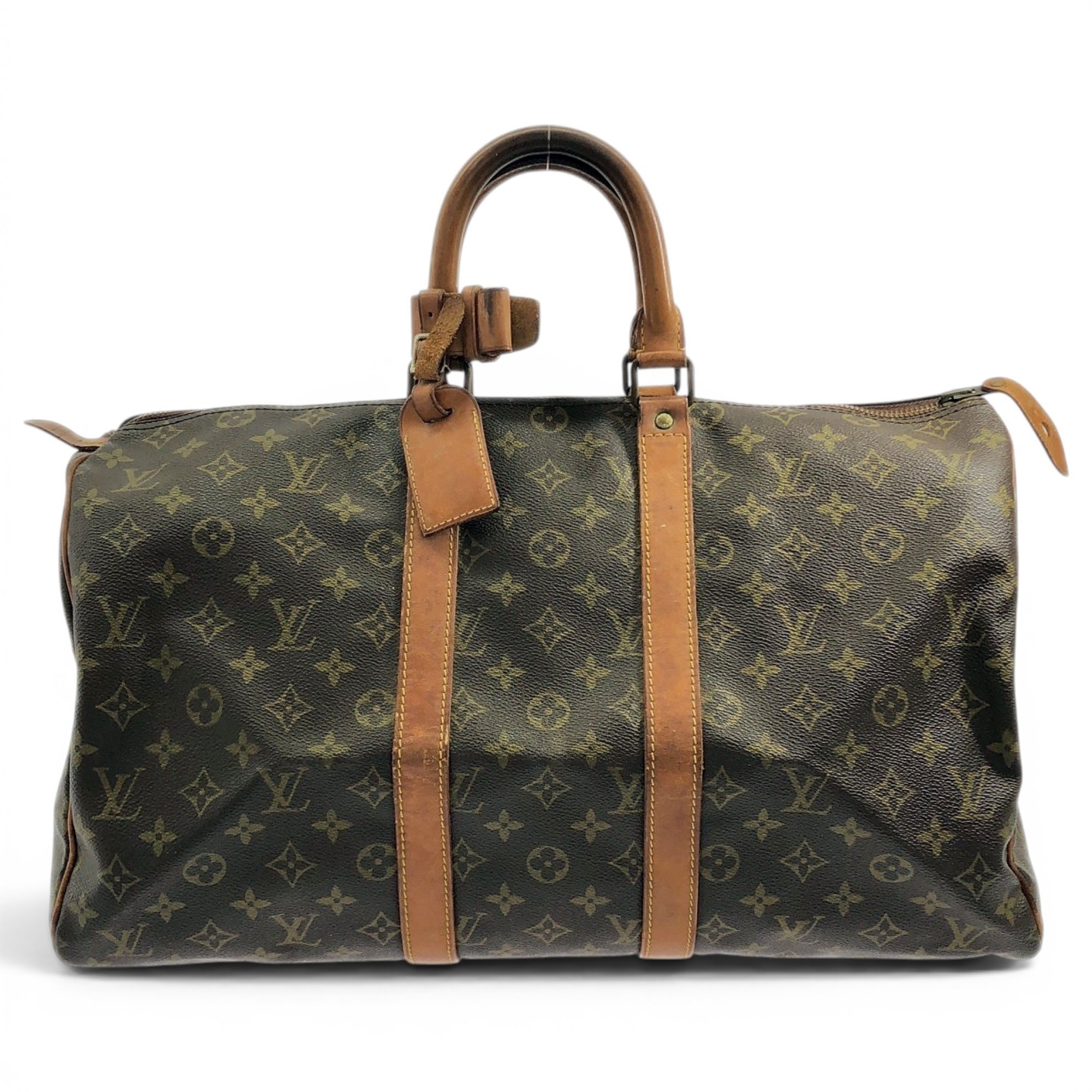 Keepall leather travel bag