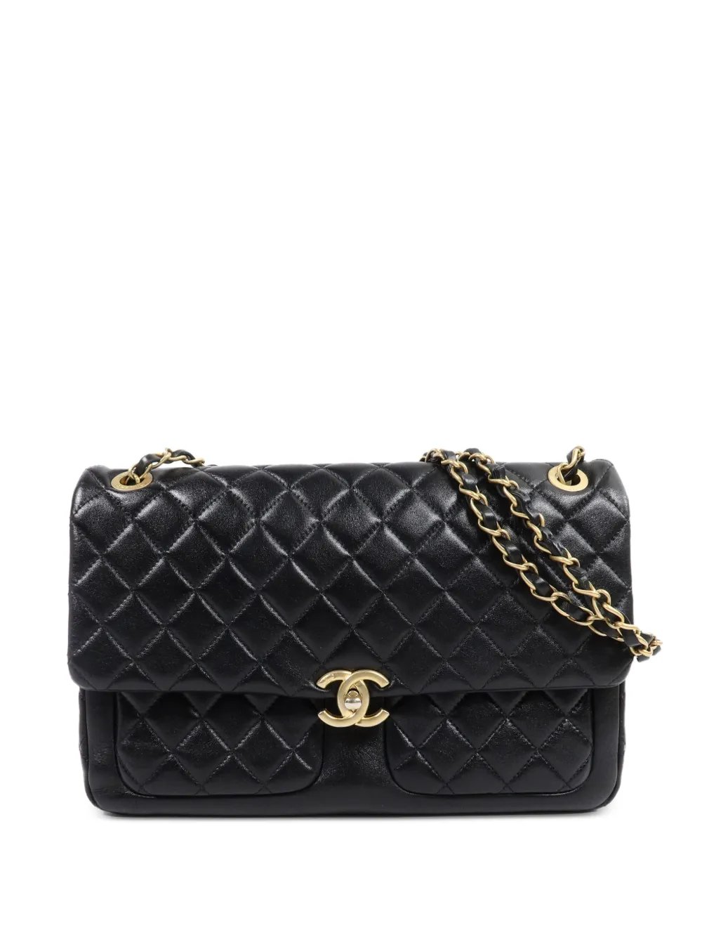 CC turn-lock shoulder bag
