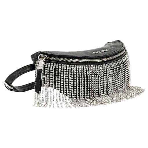 Miu Crystal leather mini bag