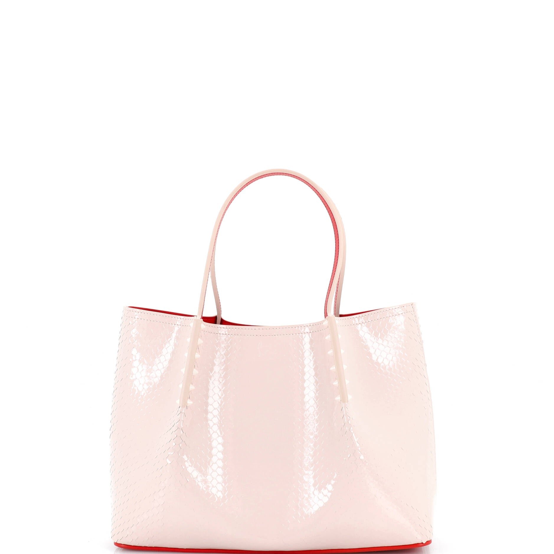 Christian Louboutin Cabarock Tote Snake Embossed Leather Small