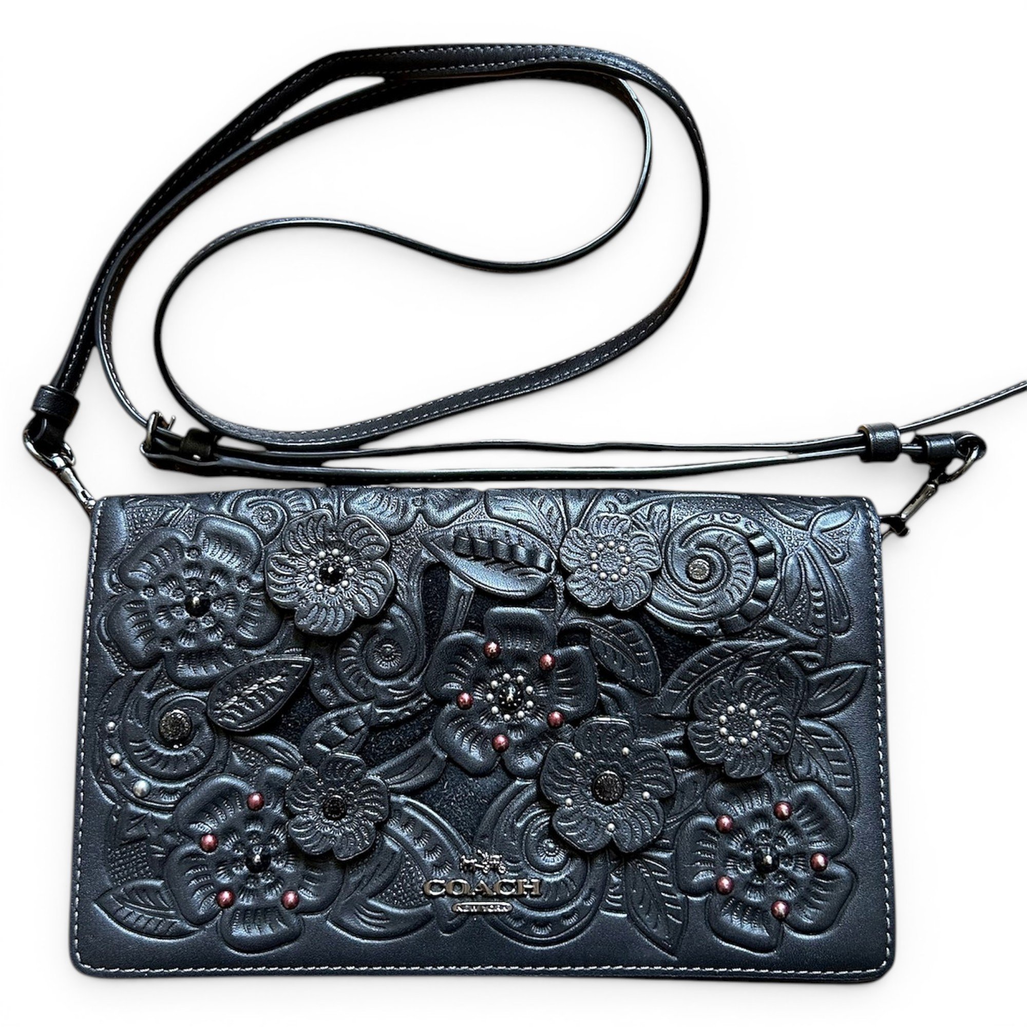 Signature Sufflette leather clutch bag