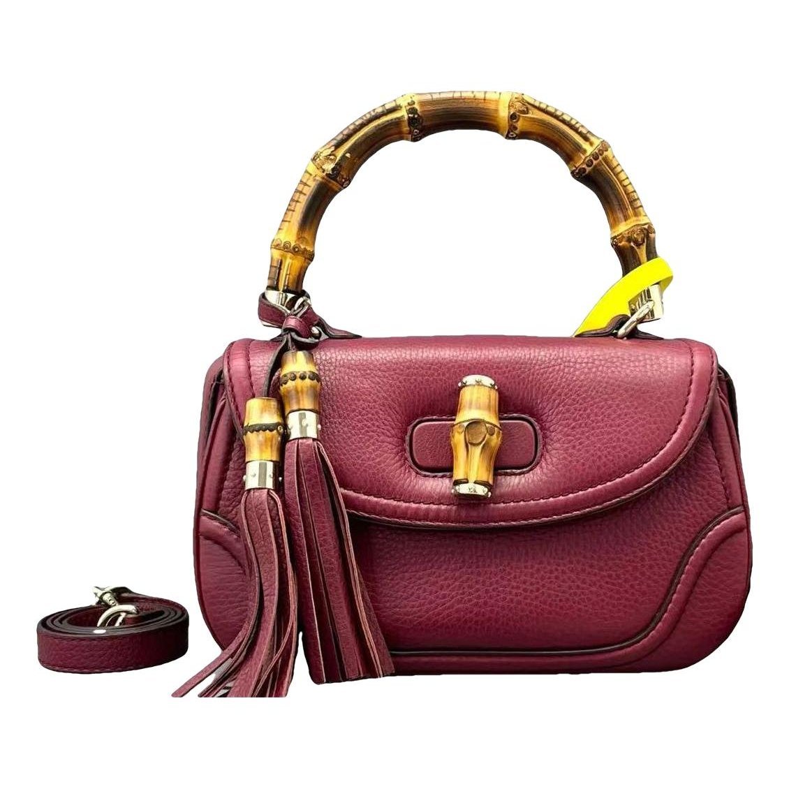Bamboo leather handbag