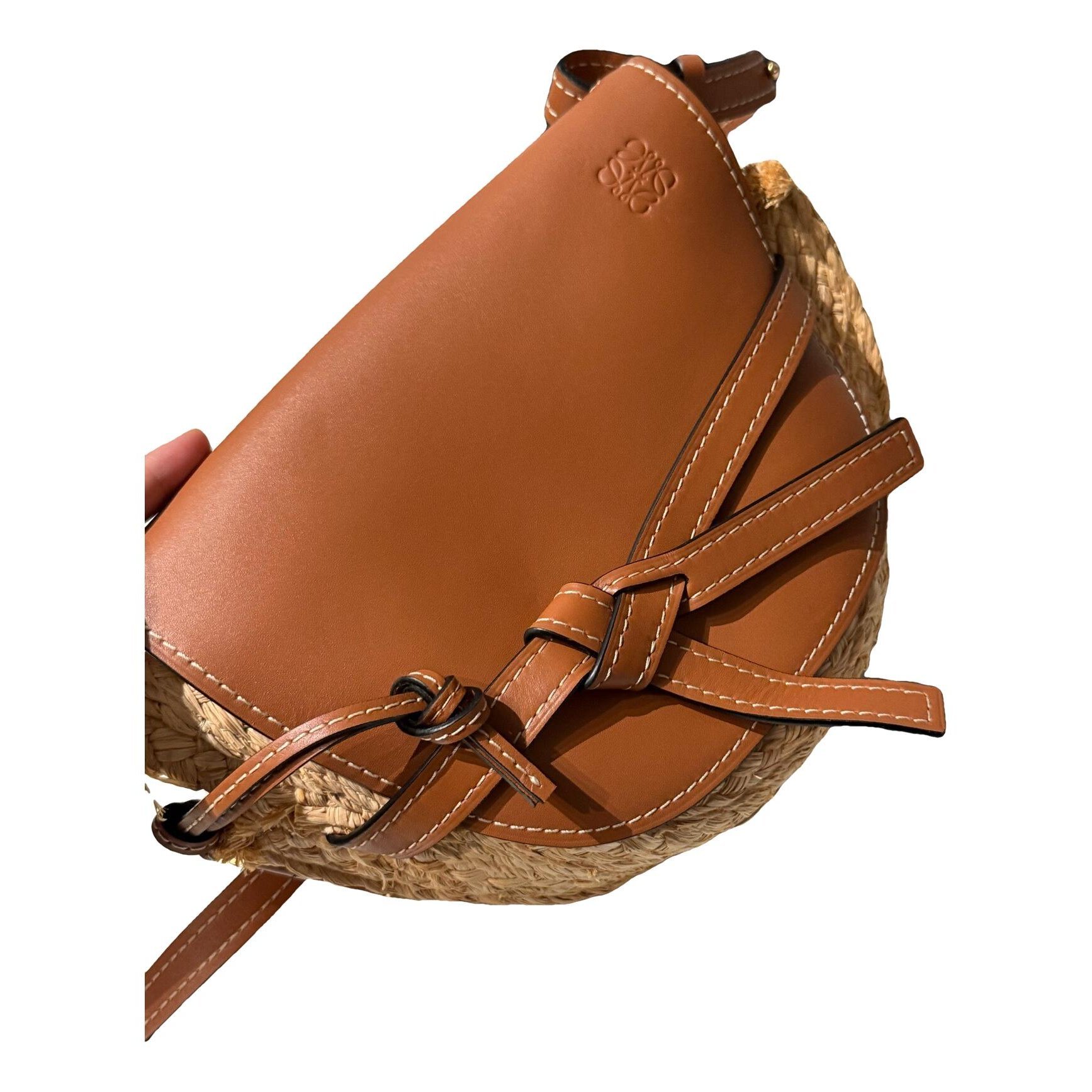 Gate linen crossbody bag