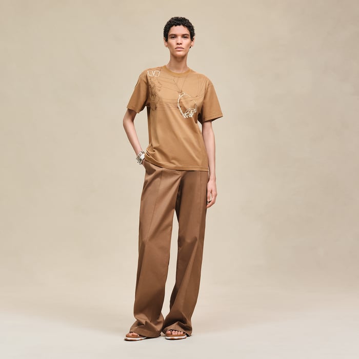Marron Châtain "Grand Manege" Maxi T-shirt