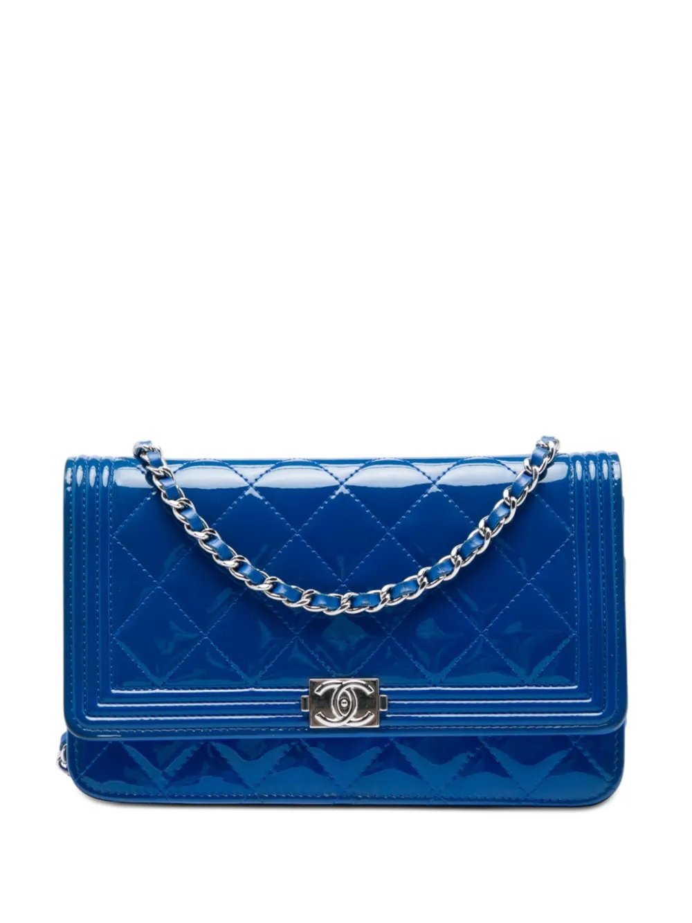2014-2015 Quilted Patent Boy Wallet on Chain crossbody bag