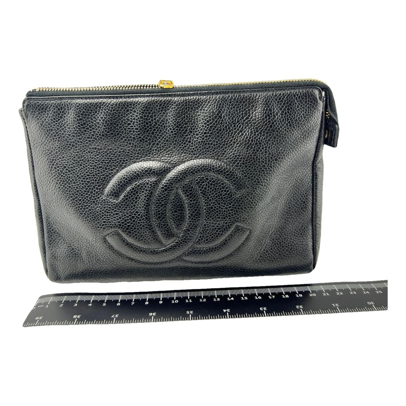 Leather clutch bag