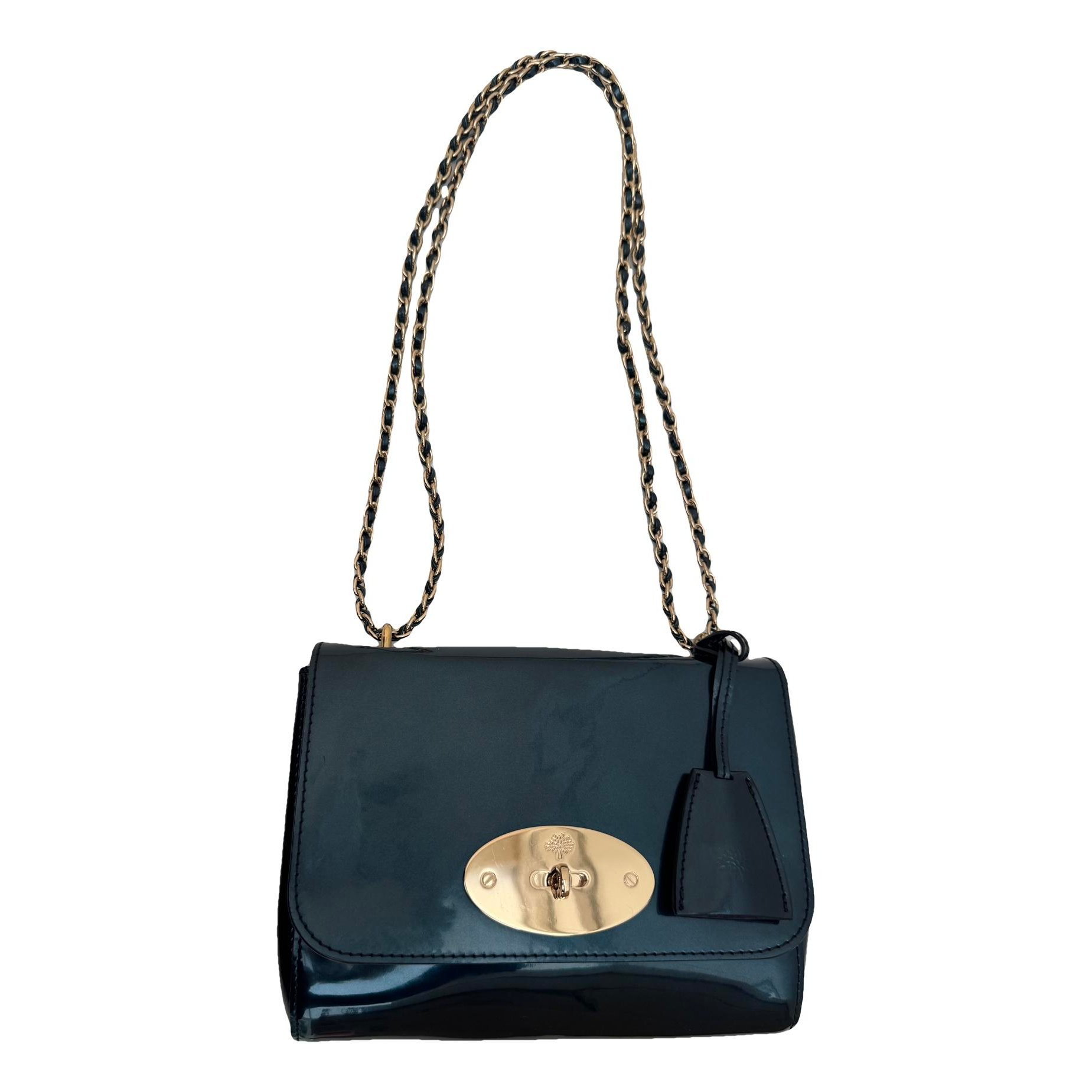 Lily patent leather handbag
