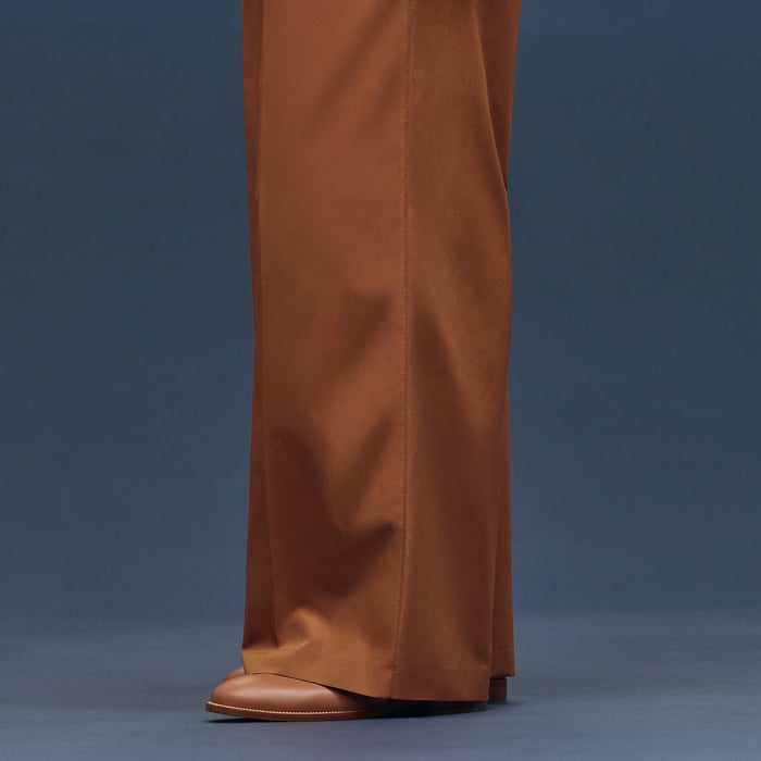 Marron Fauve Embroidered Beach Pants
