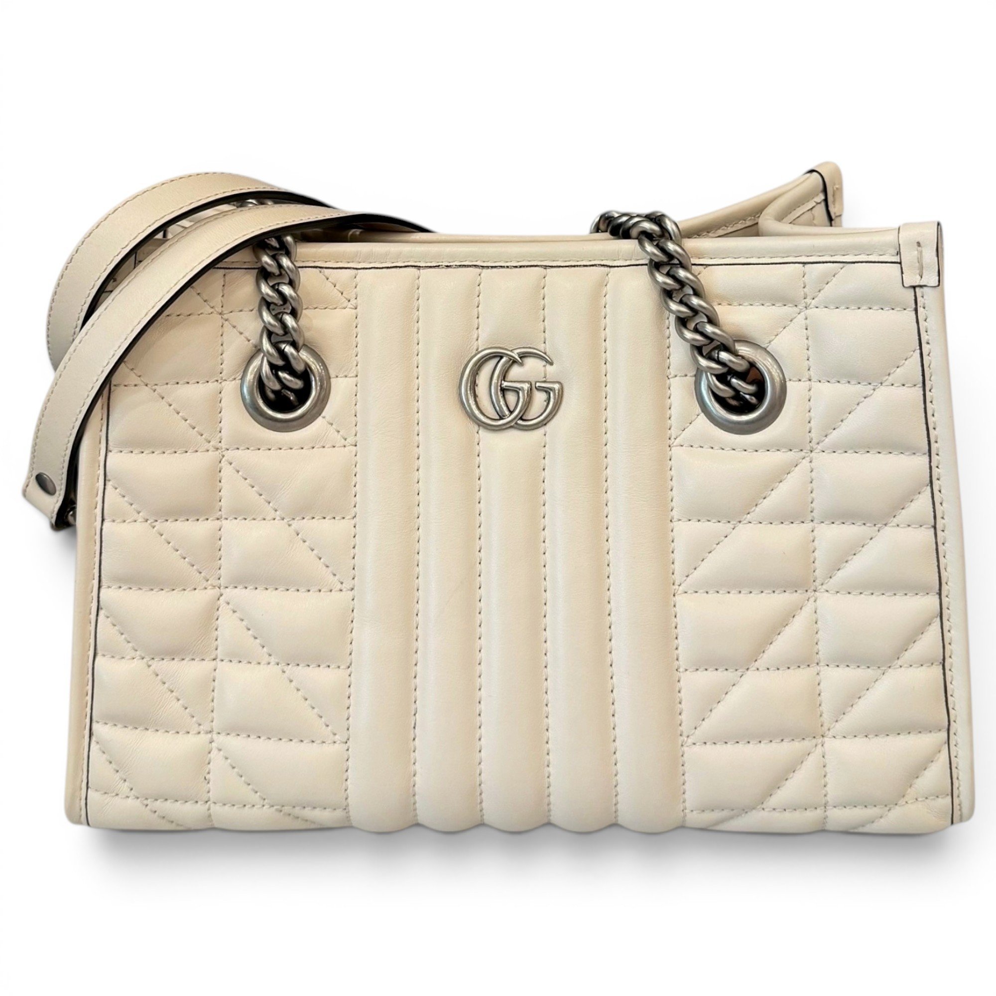 GG Marmont pony-style calfskin tote