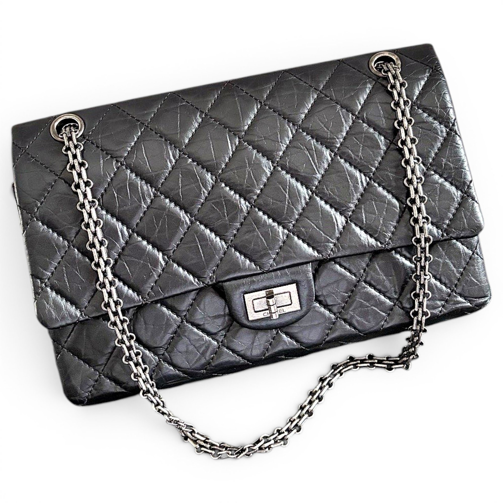 2.55 glitter crossbody bag