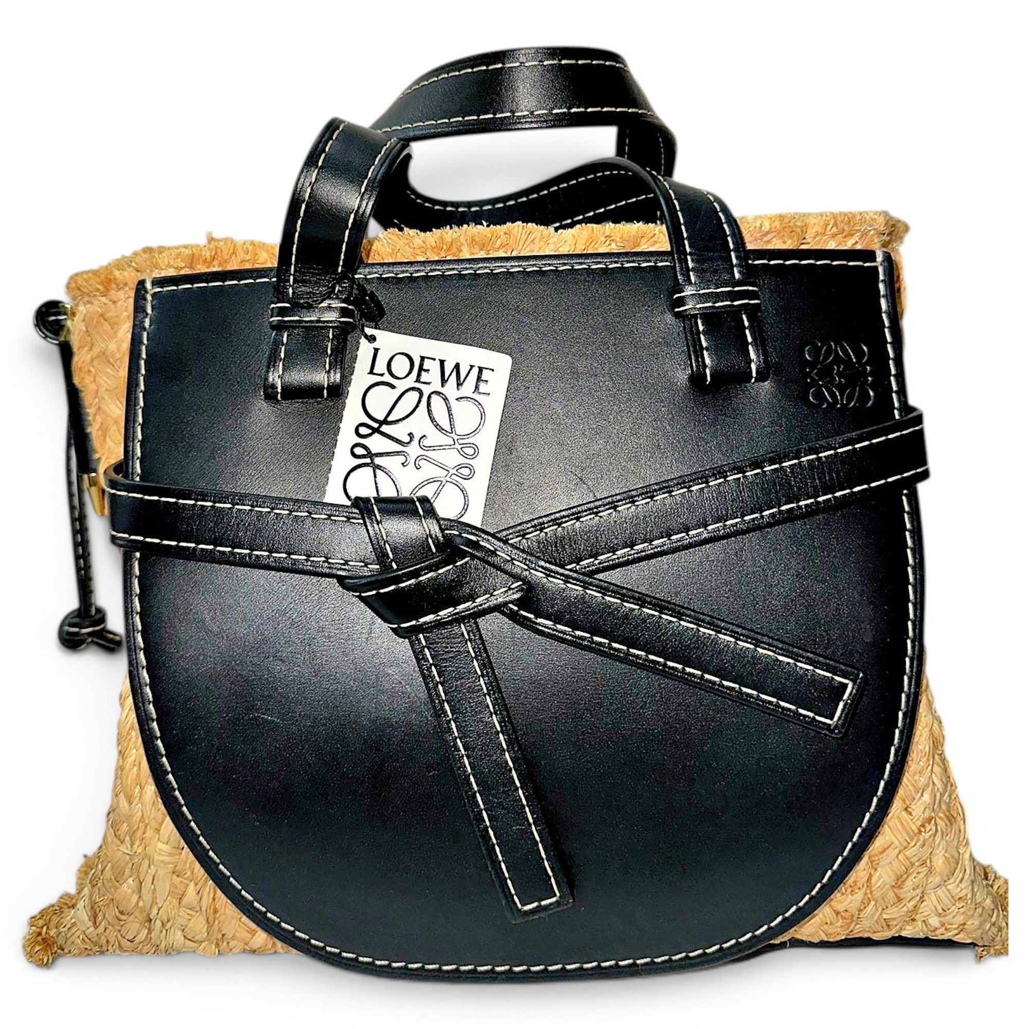 Anagram leather handbag
