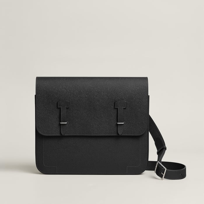 Noir Hermès Messenger 57 Bag
