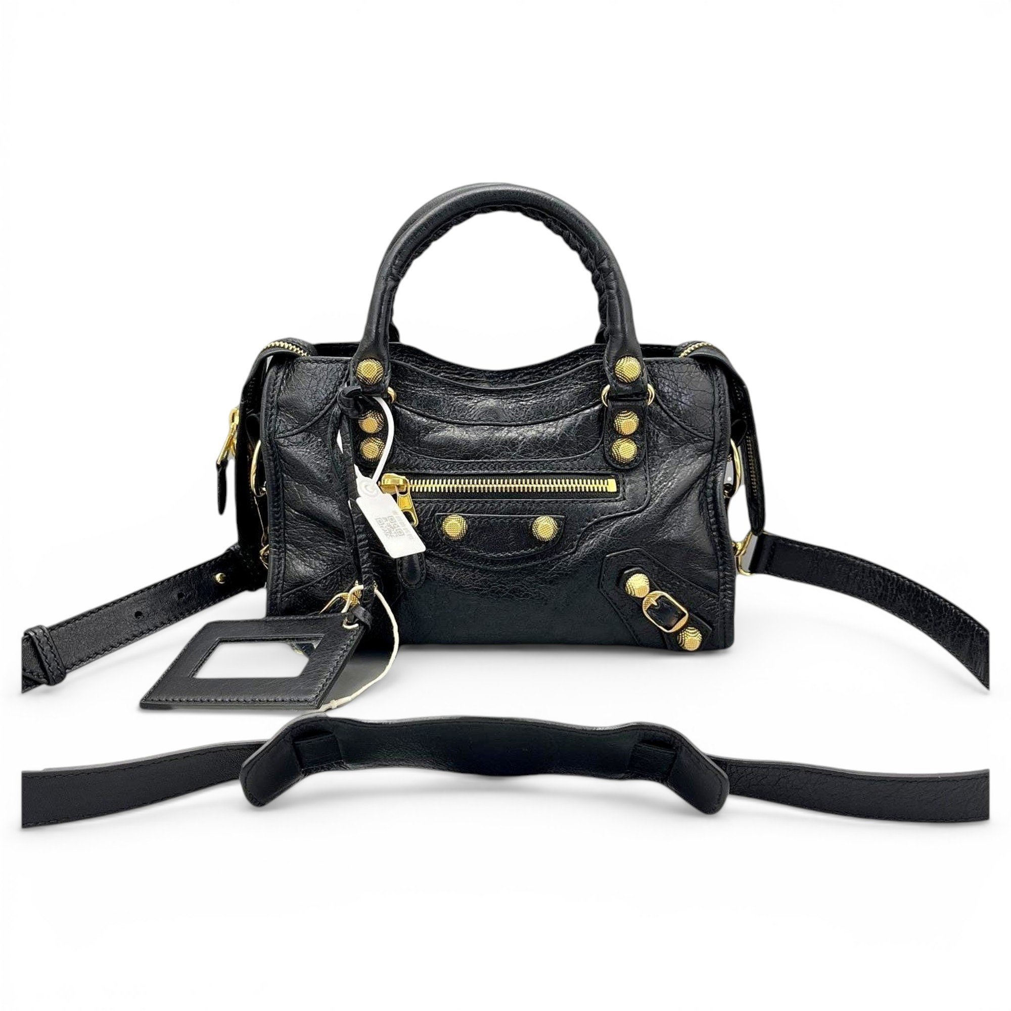 City leather handbag