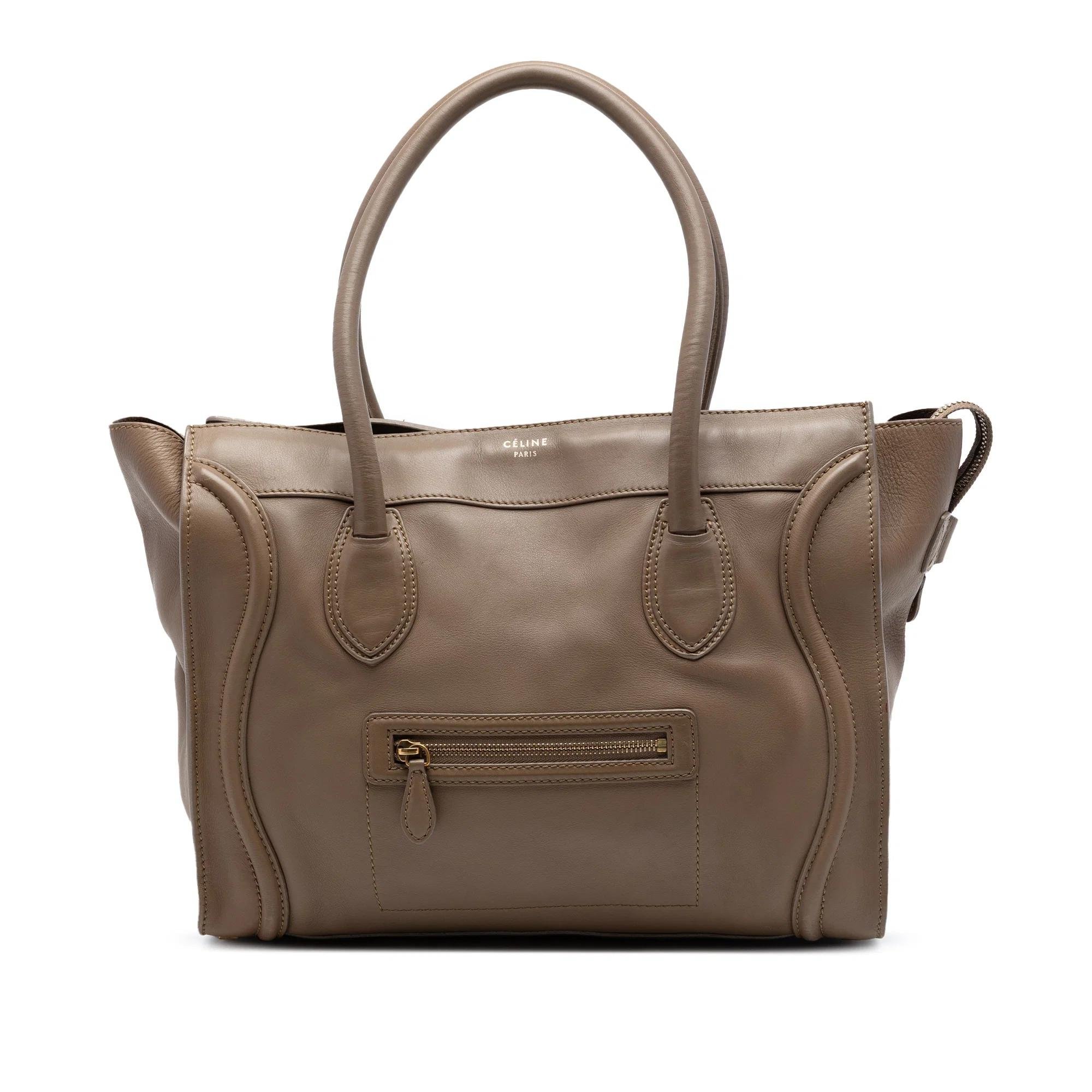 Luggage pony-style calfskin handbag