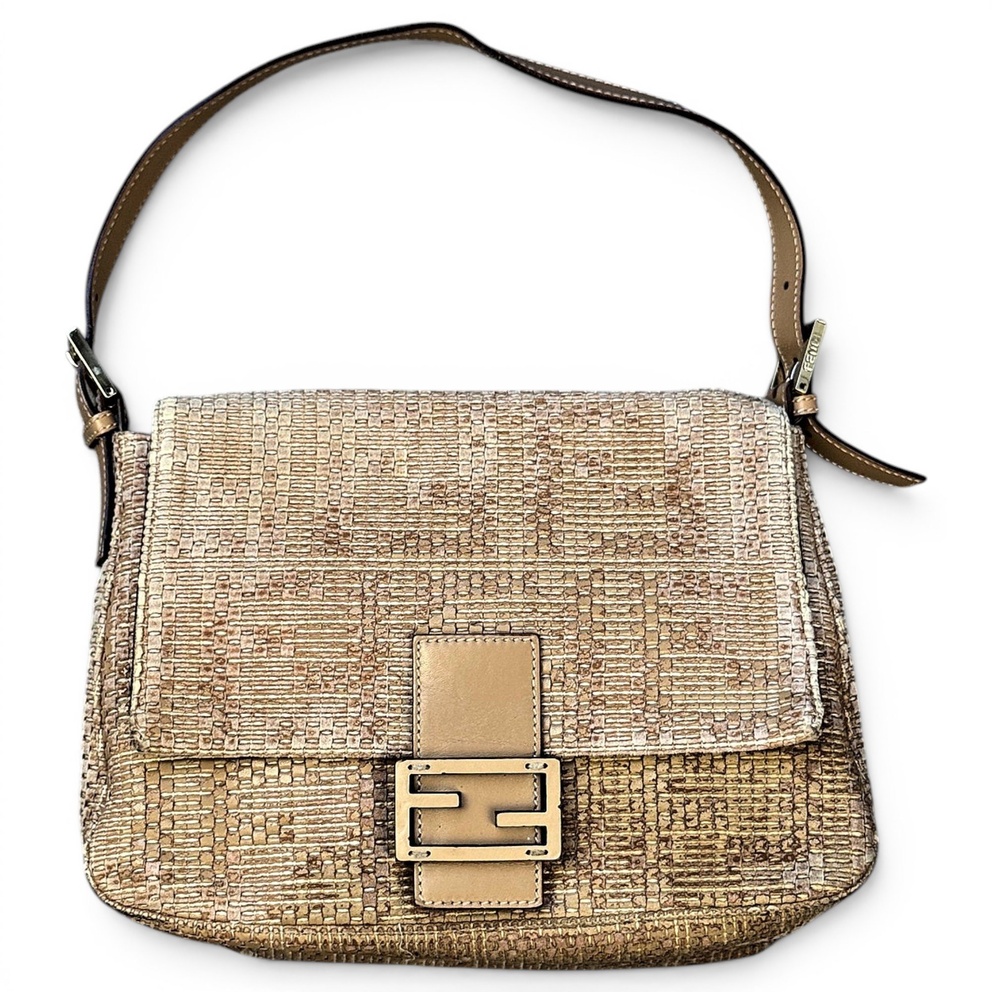 Fendi Mamma Baguette leather handbag