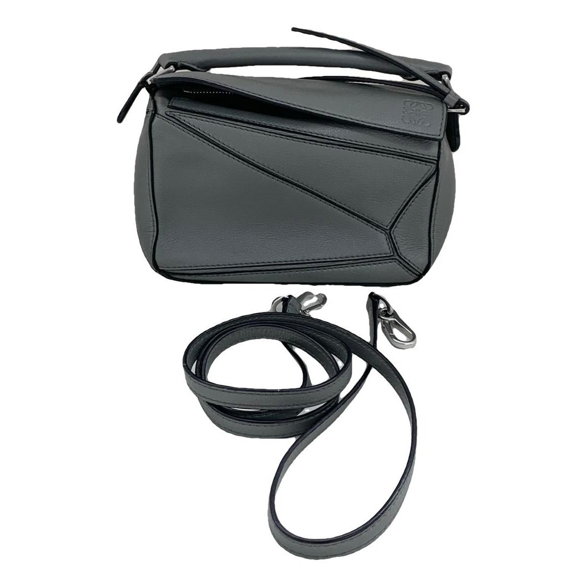 Puzzle leather handbag