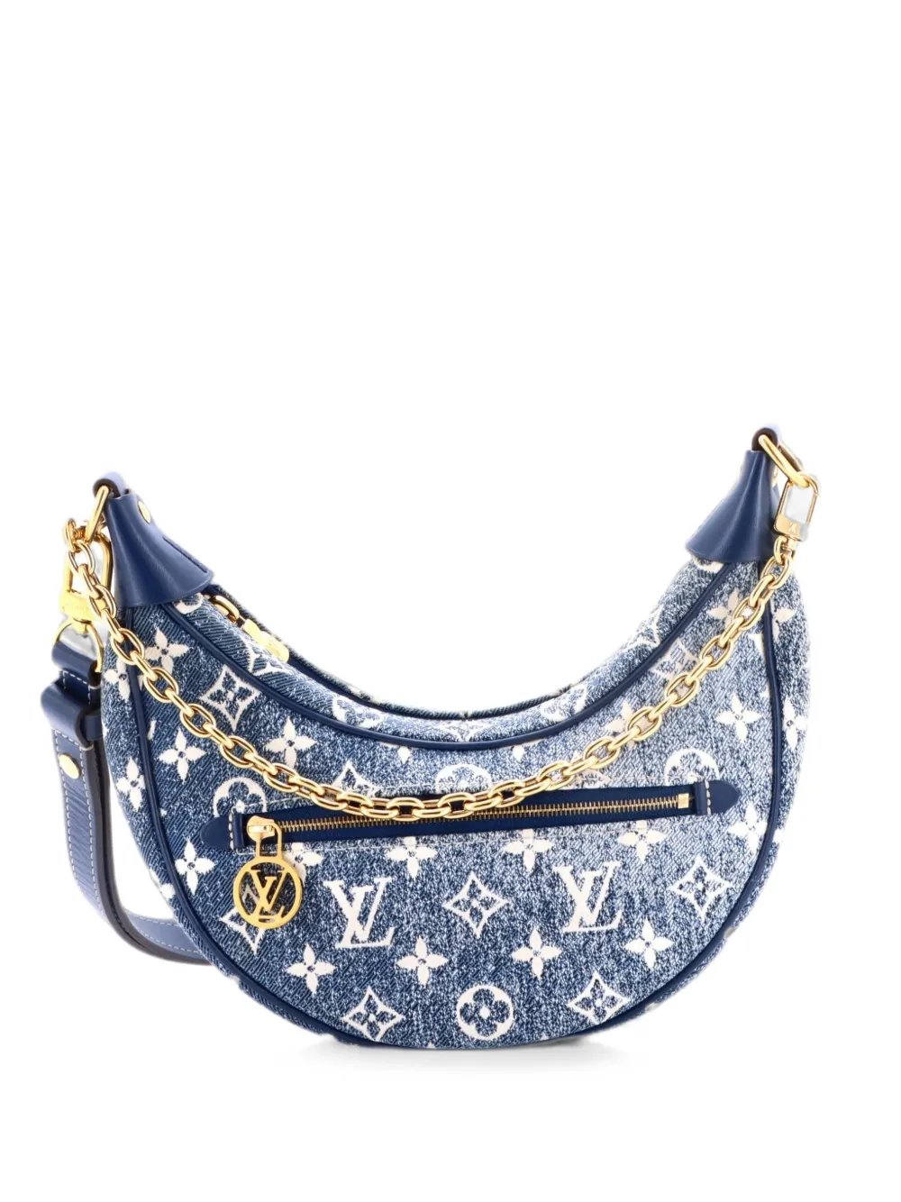 Loop Handbag Monogram Jacquard Denim hobo bag