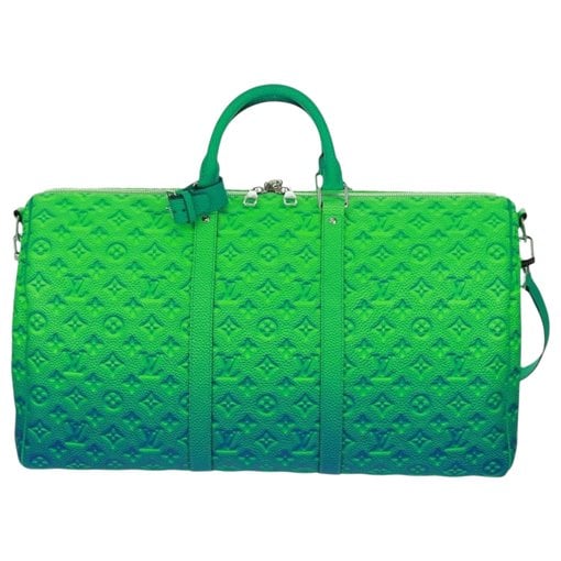 Keepall leather travel bag