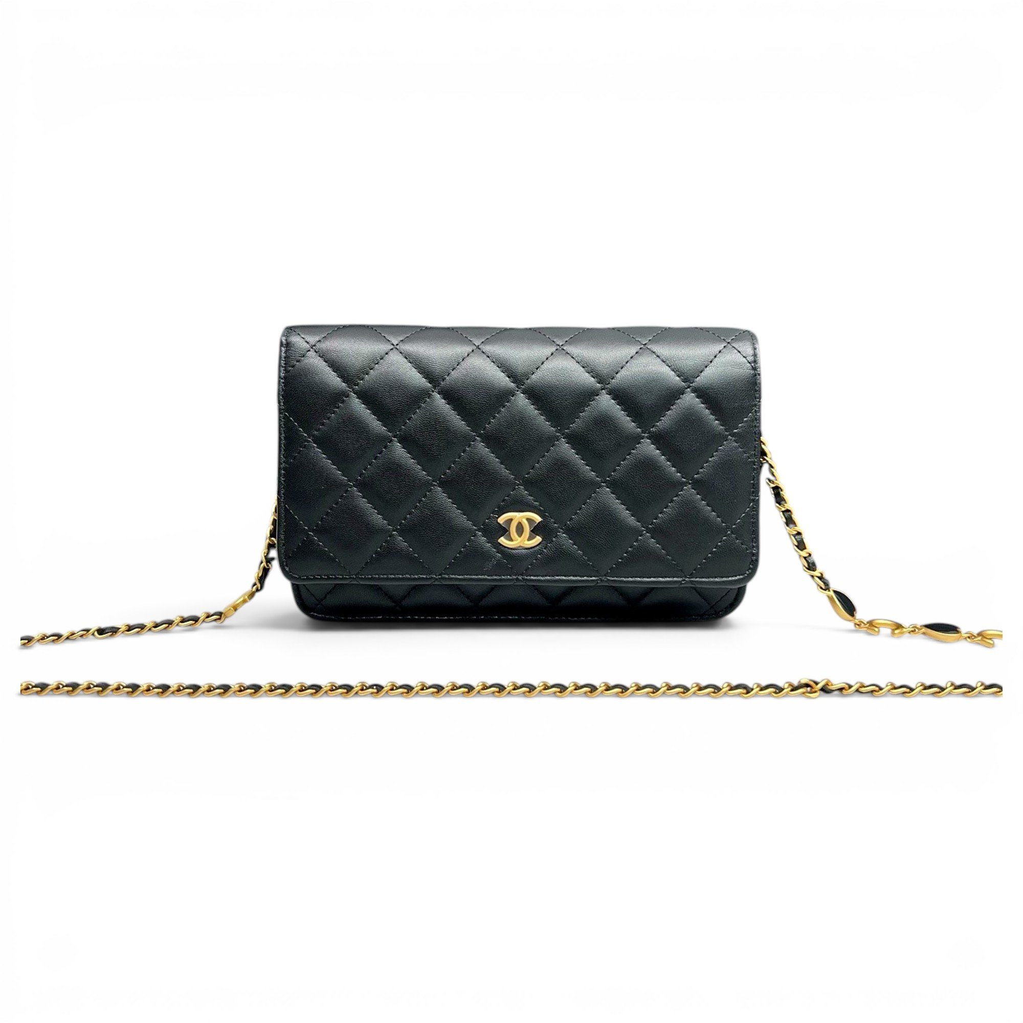 Wallet On Chain leather crossbody bag