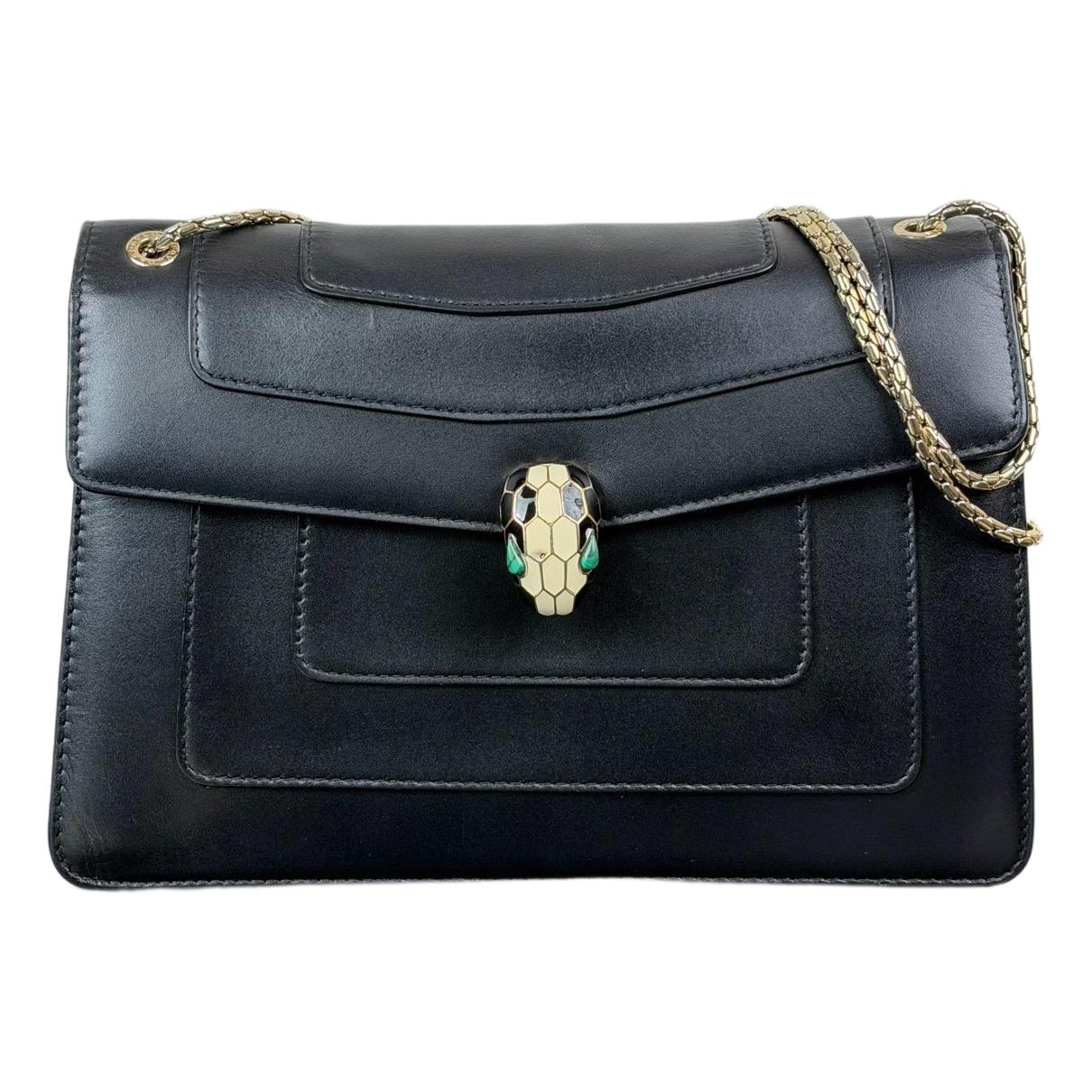 Serpenti leather handbag