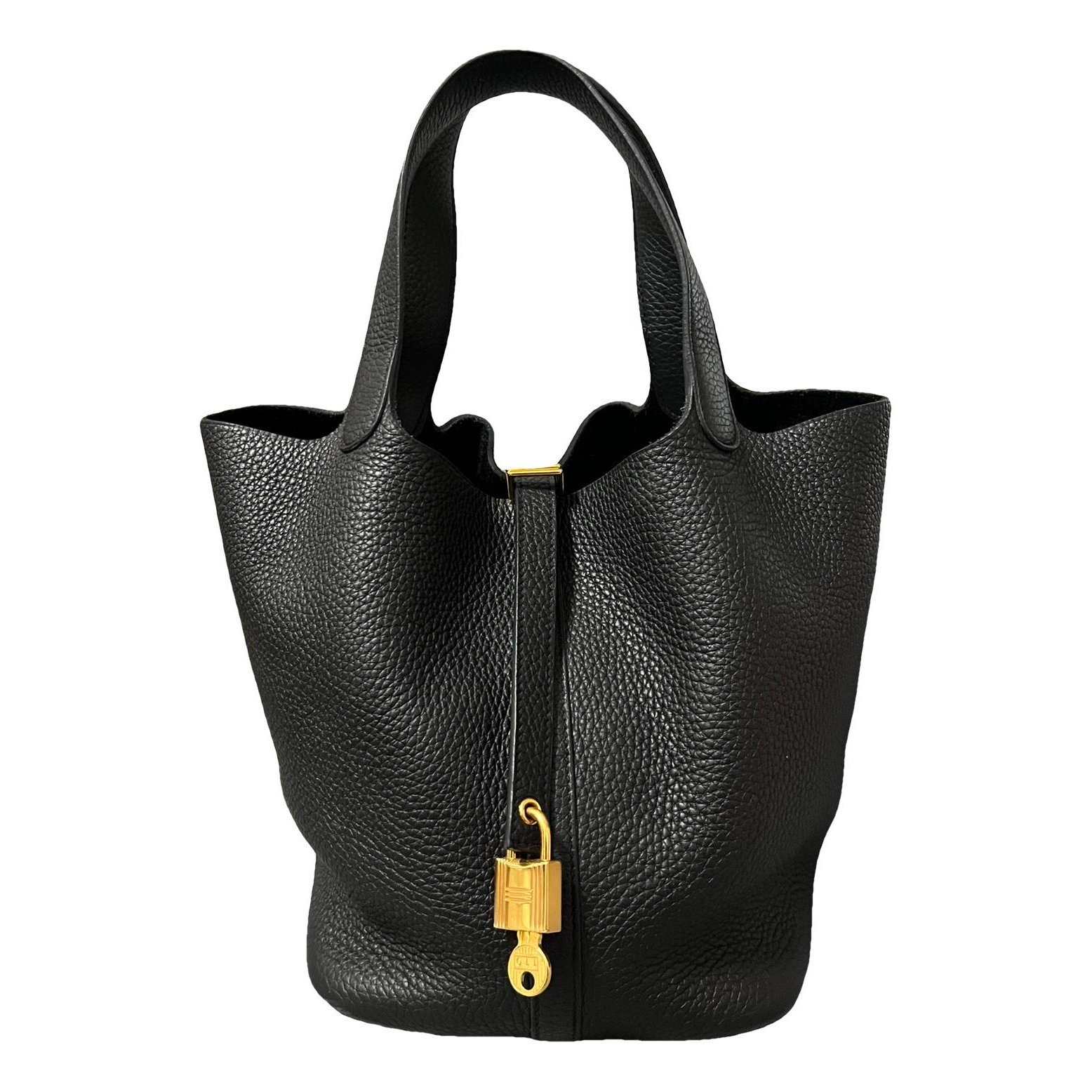 Picotin leather tote