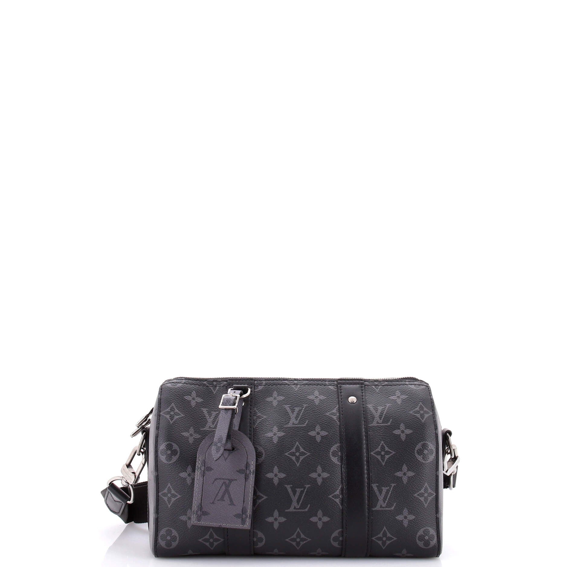 City Keepall Bag Reverse Monogram Eclipse Canvas