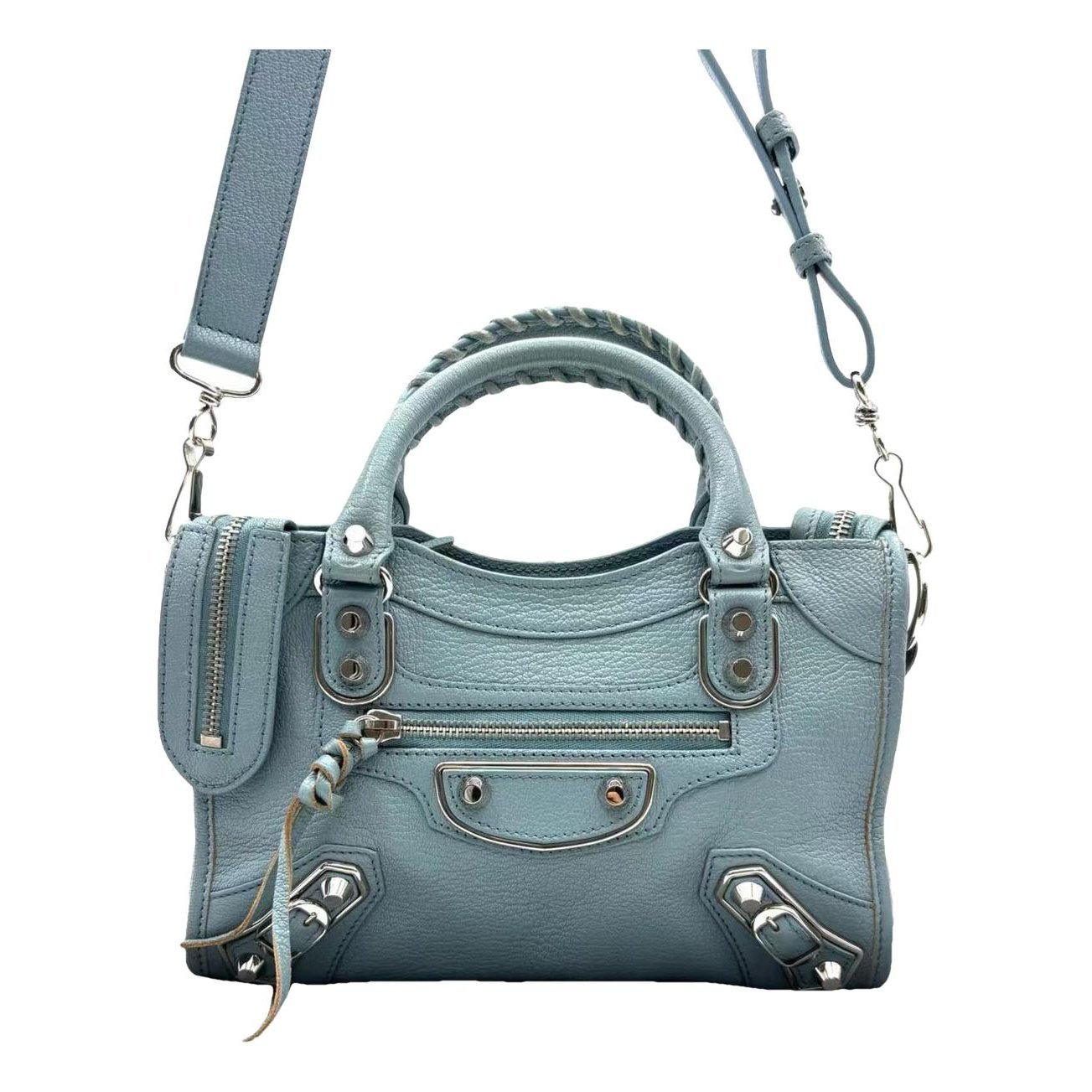 City leather handbag